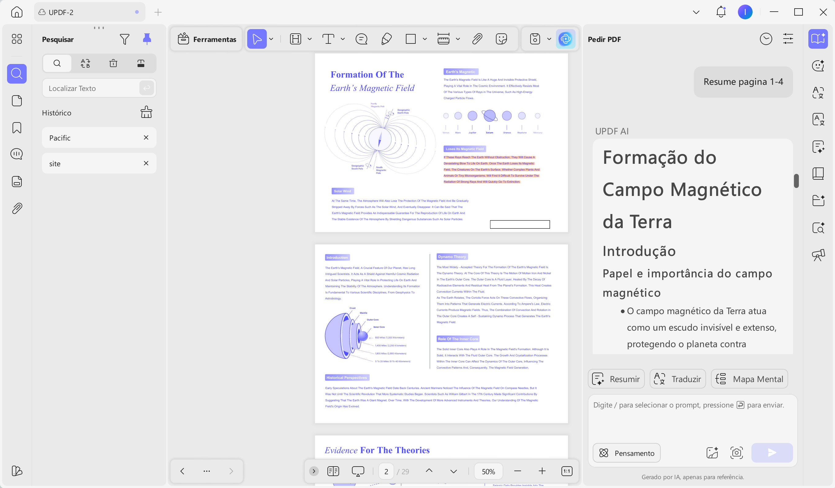 Resumir PDFs complexos no UPDF