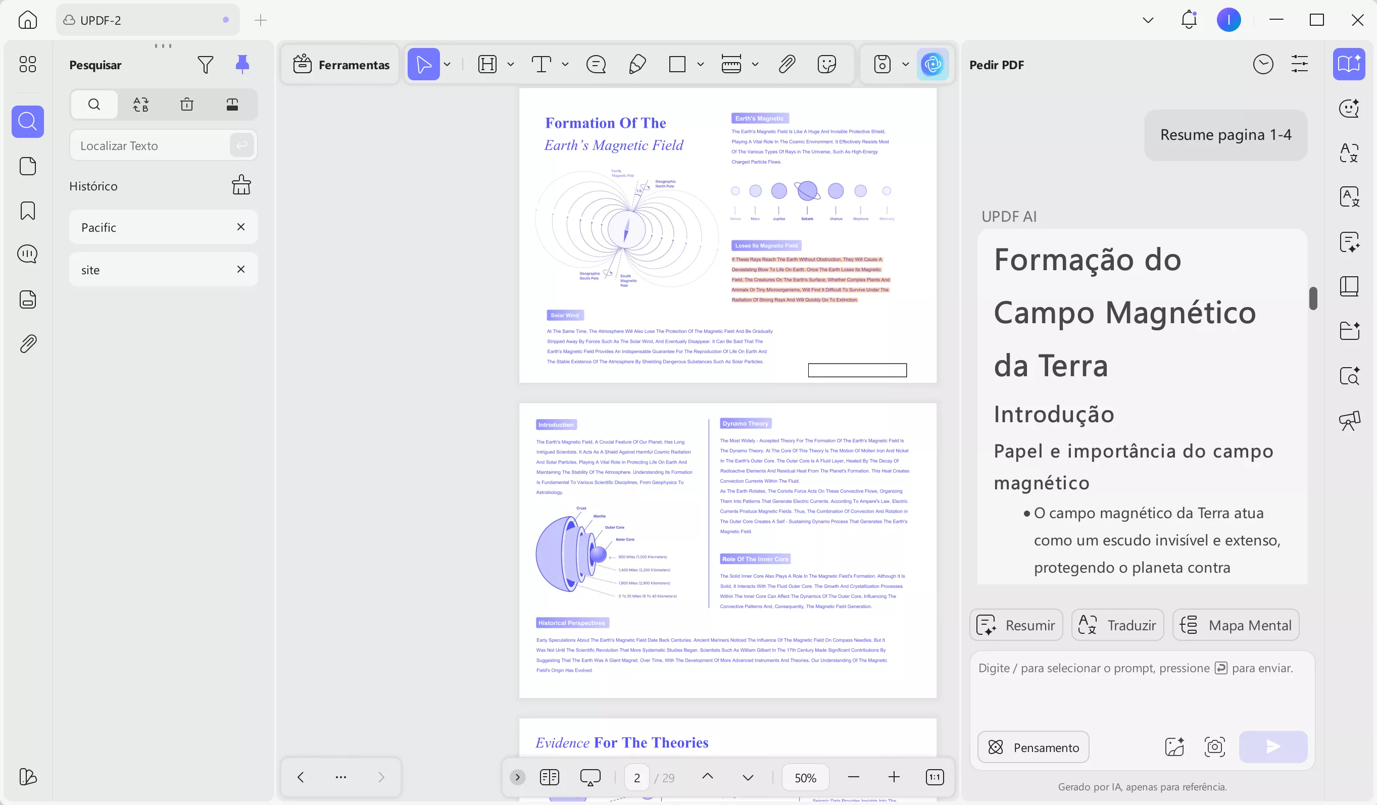Resumir PDFs complexos no UPDF