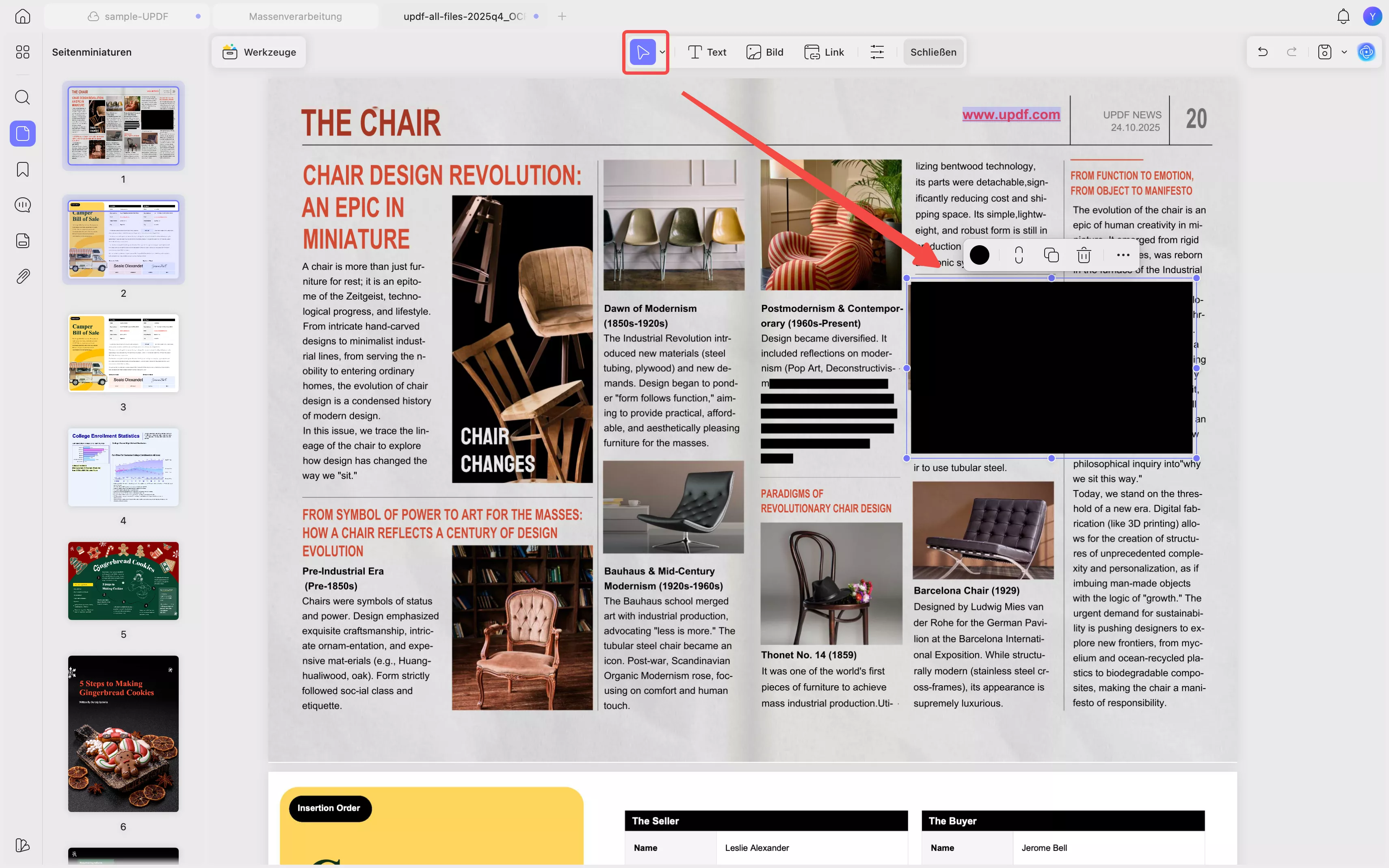 Anmerkungen auswählen