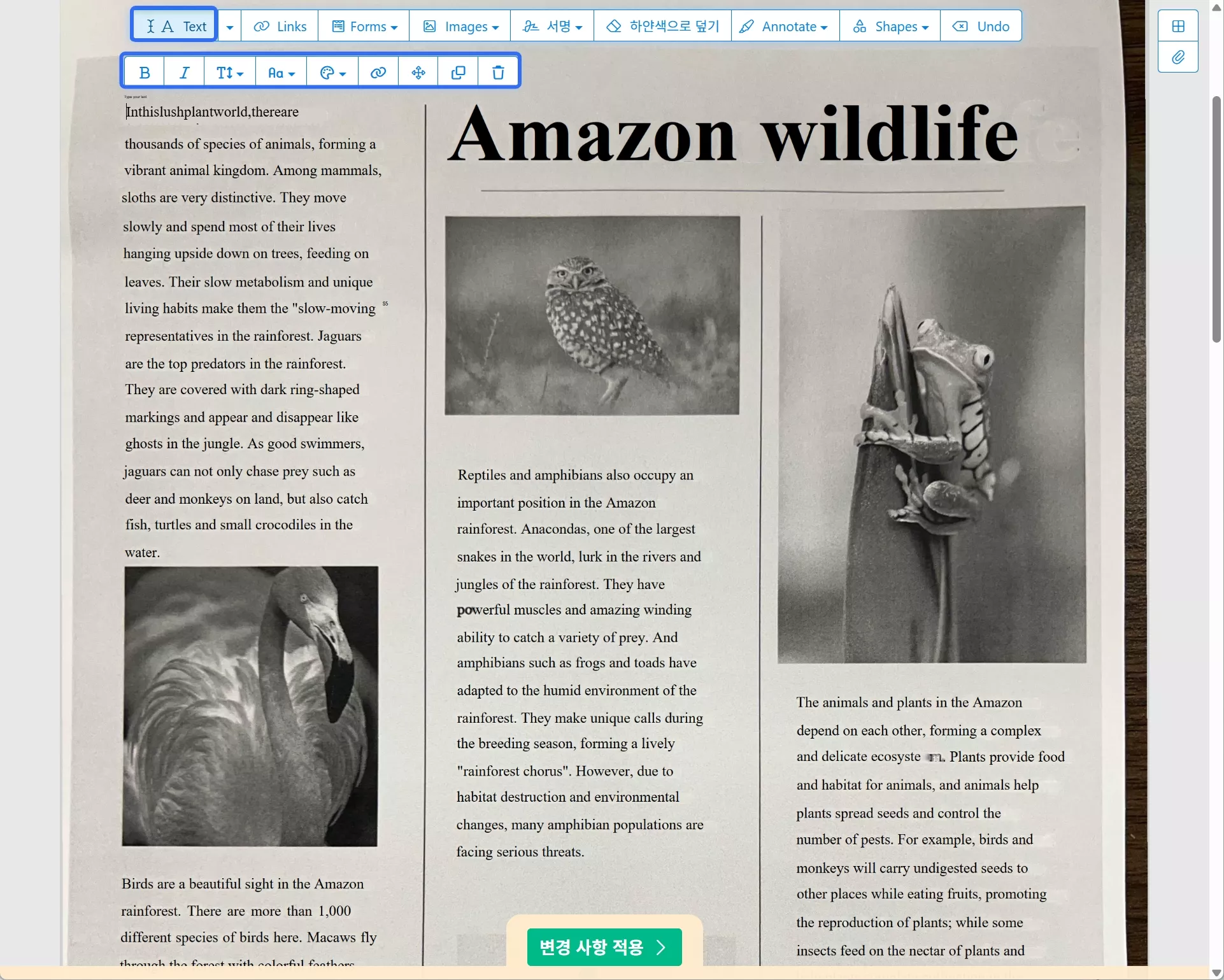 편집 텍스트 sejda