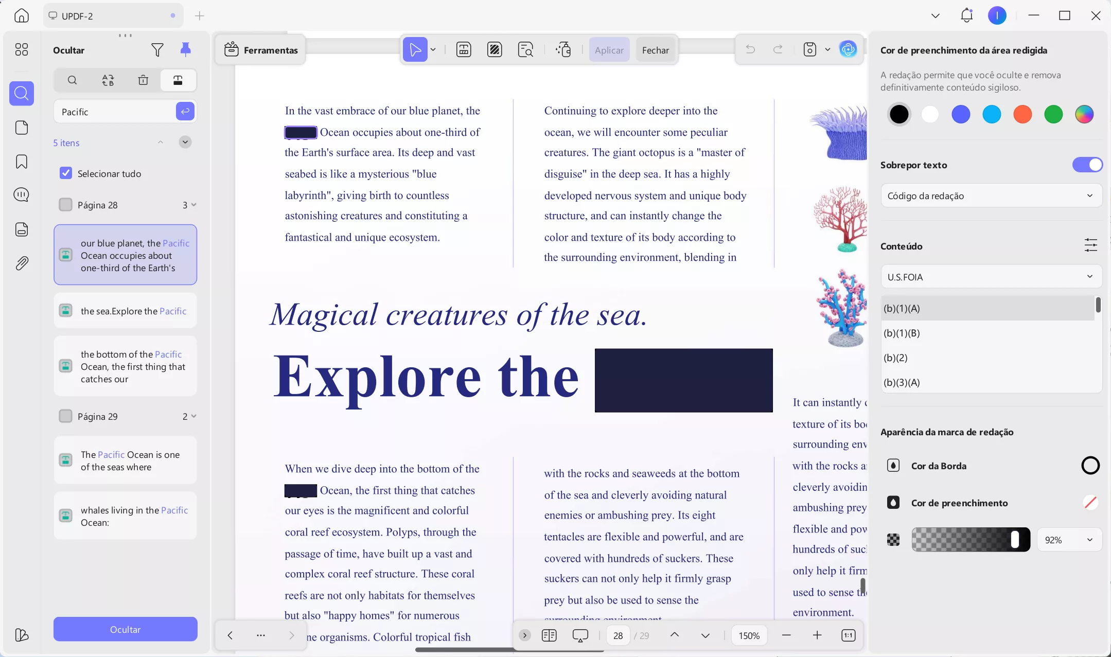 Localizar texto e redigir