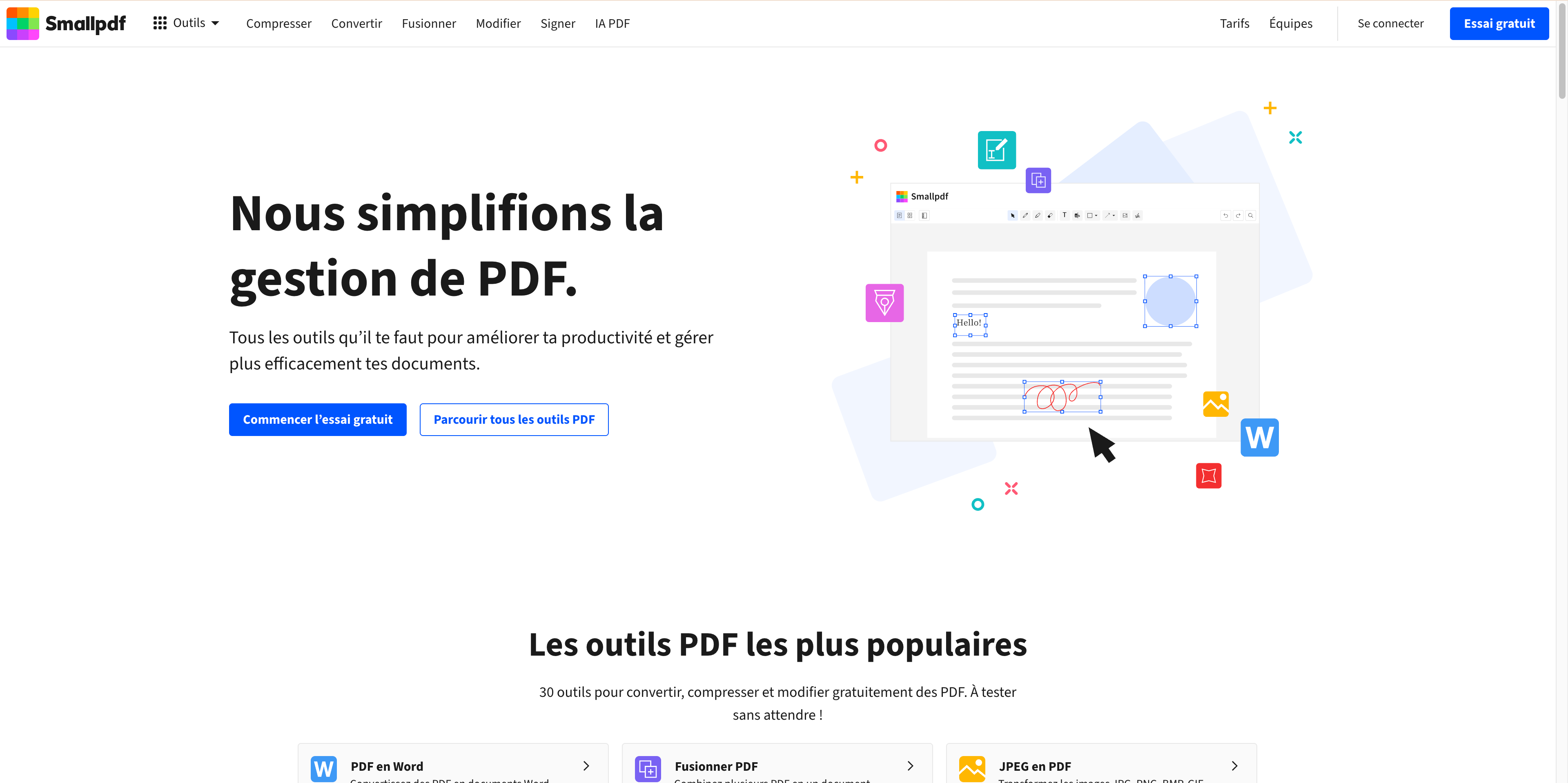 Appuyez sur le bouton déverrouiller le PDF dans smallpdf