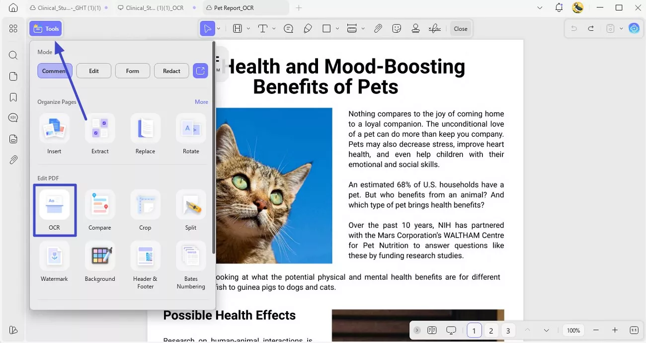 choose updf ocr feature