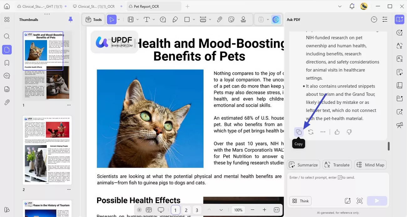 review and copy results