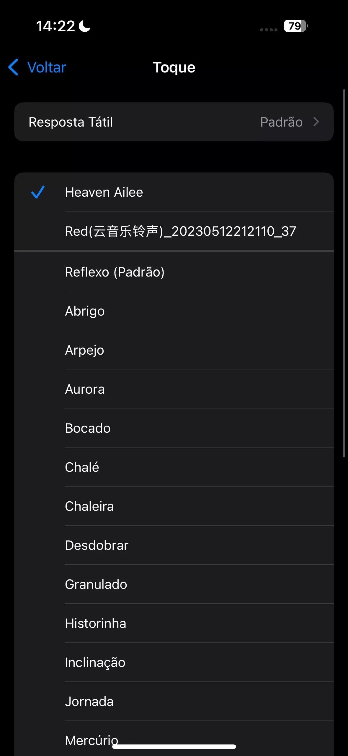 Testar sons diferentes