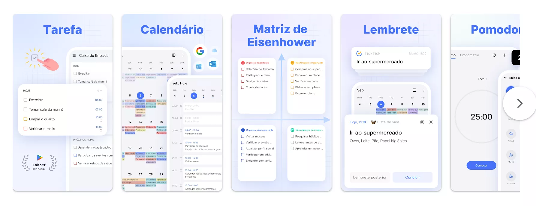 Aplicativos de planejamento para Android: TickTick