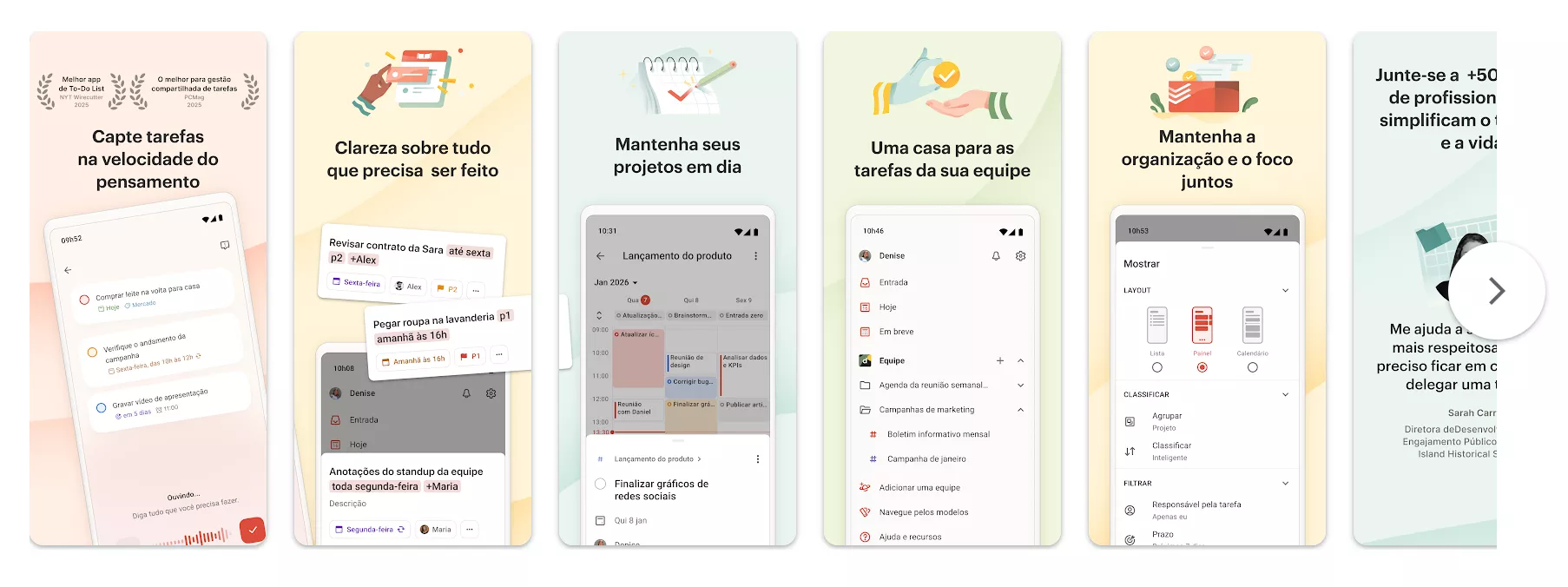 Aplicativos de planejamento diário para Android: Todoist