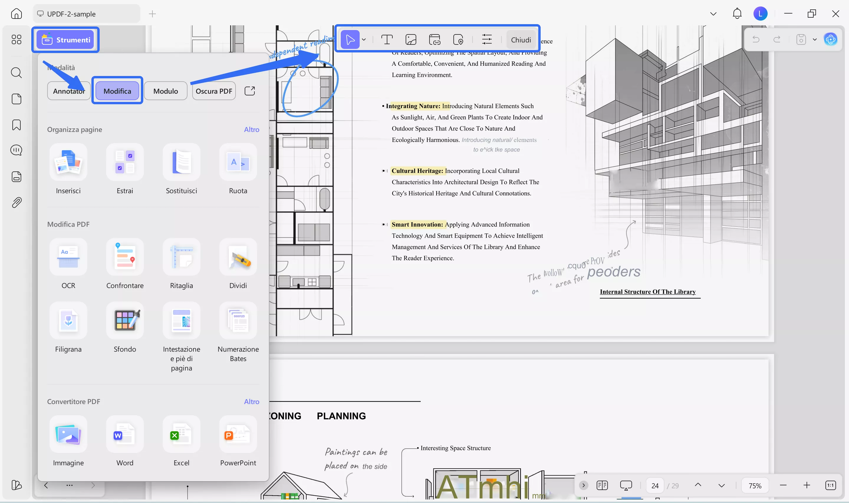 access to edit mode in UPDF 