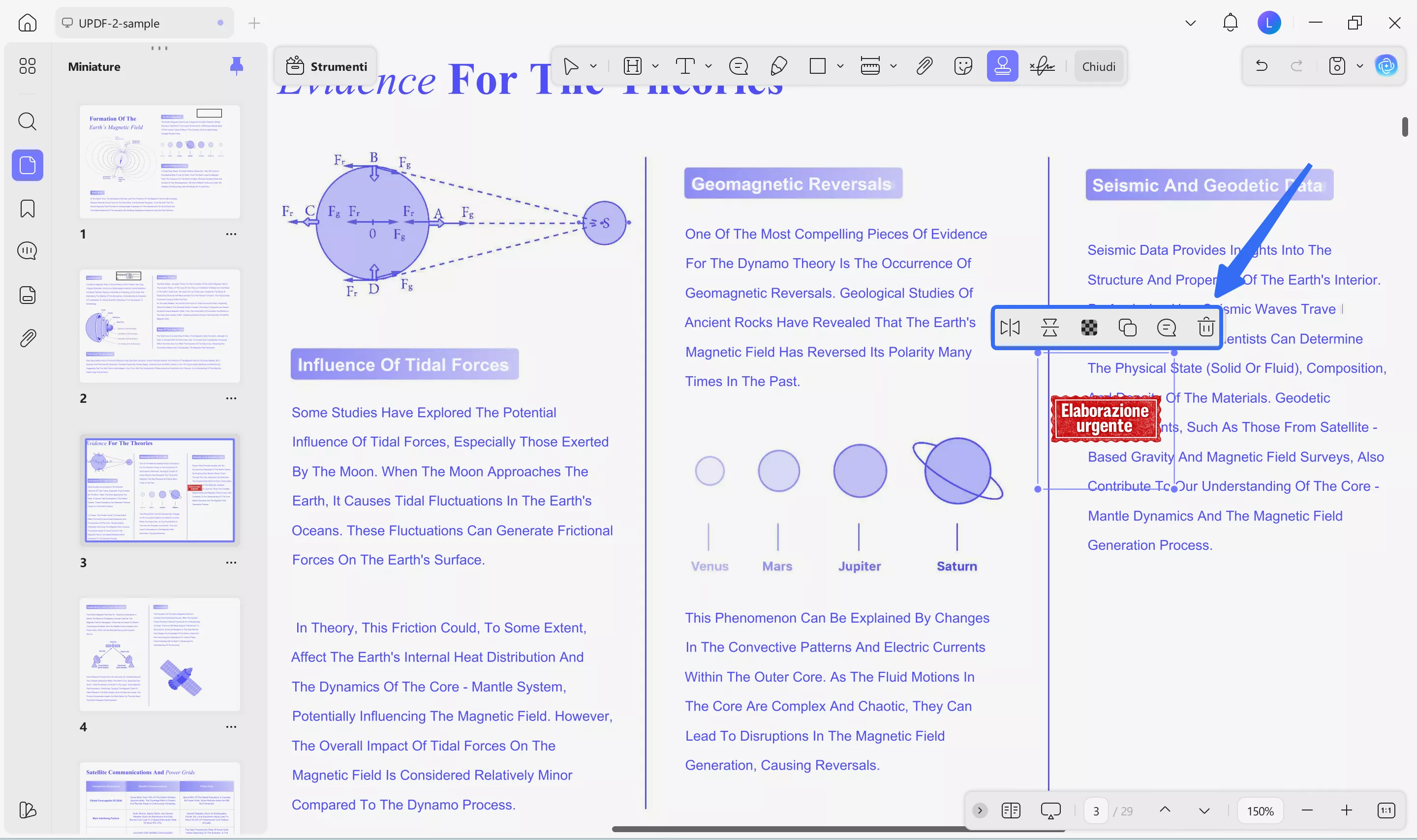 stamp customization toolbar