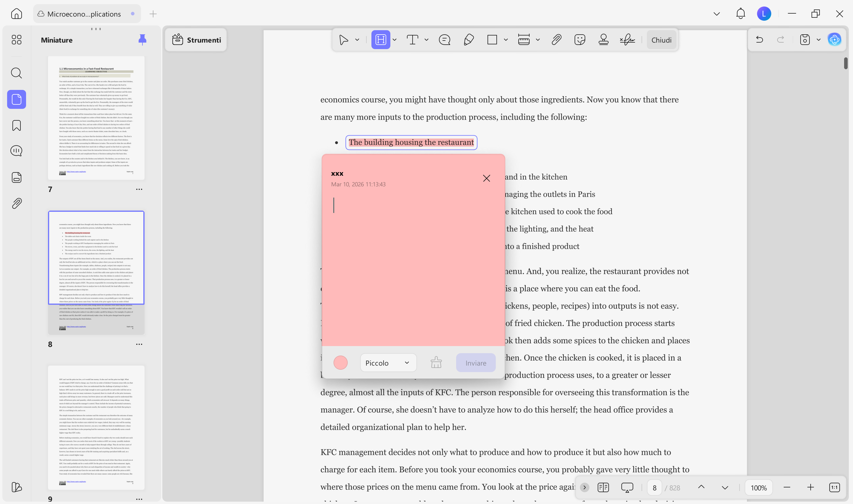 annotate and highlight text in updf