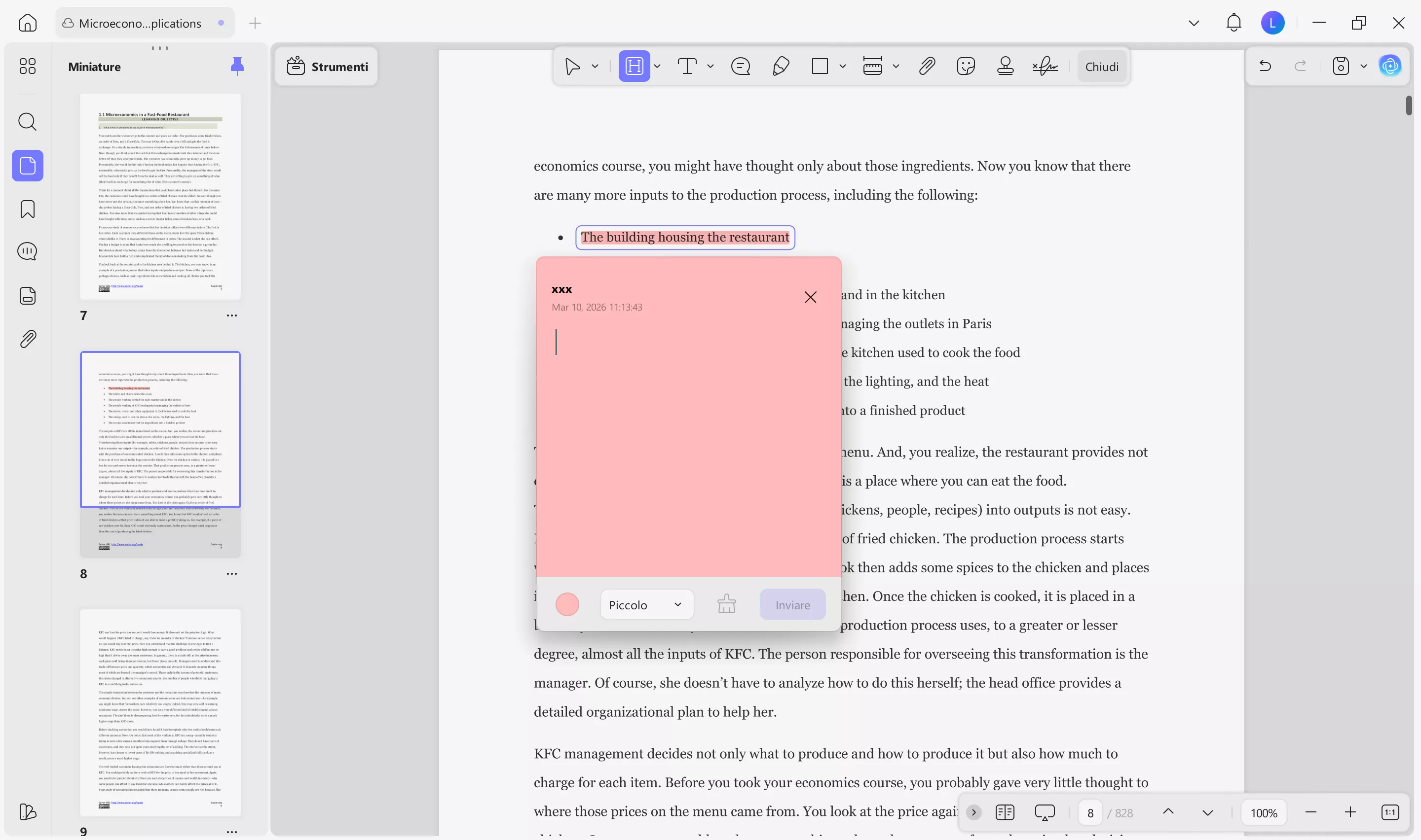 annotate and highlight text in updf