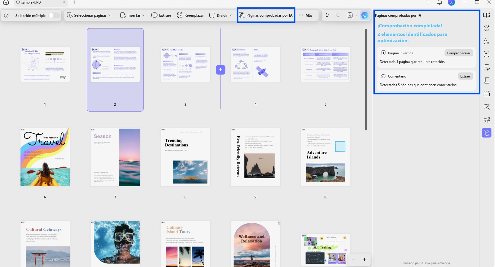 updf ai page management win