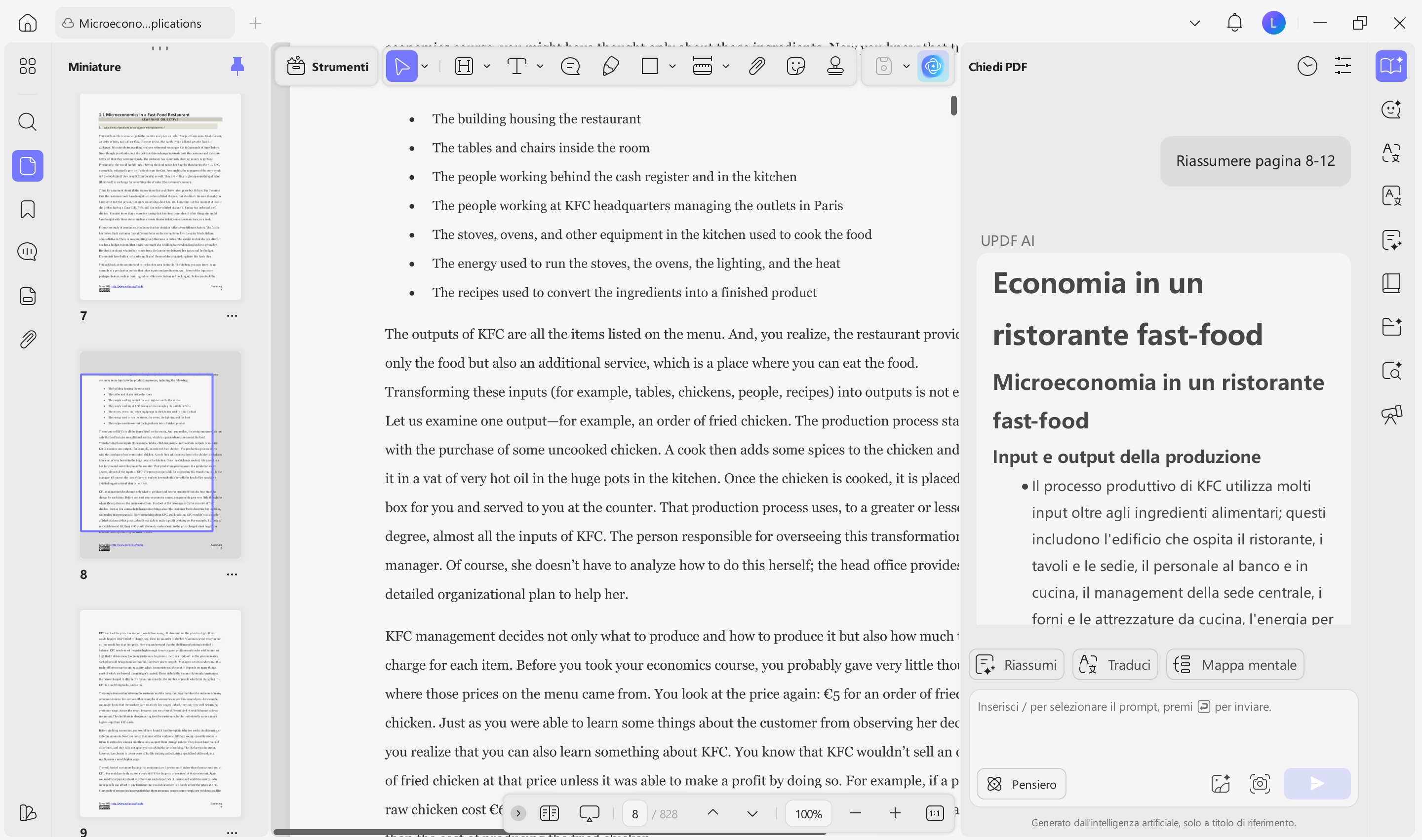 chat with pdf files in updf