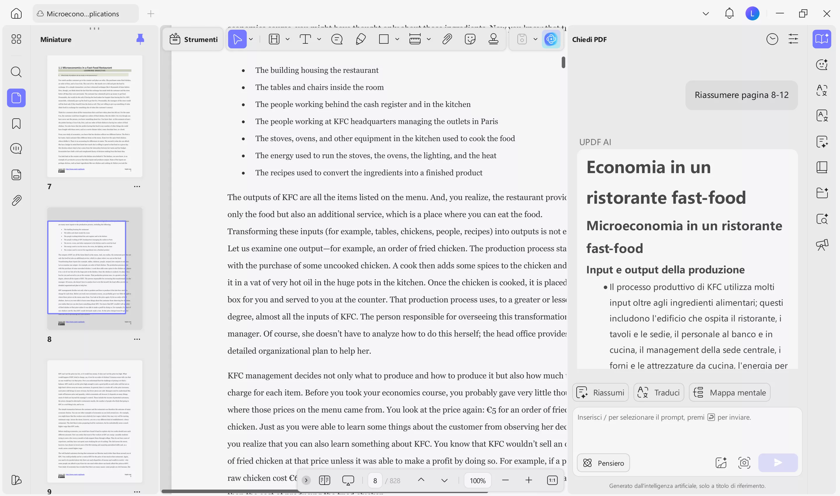 chat with pdf files in updf