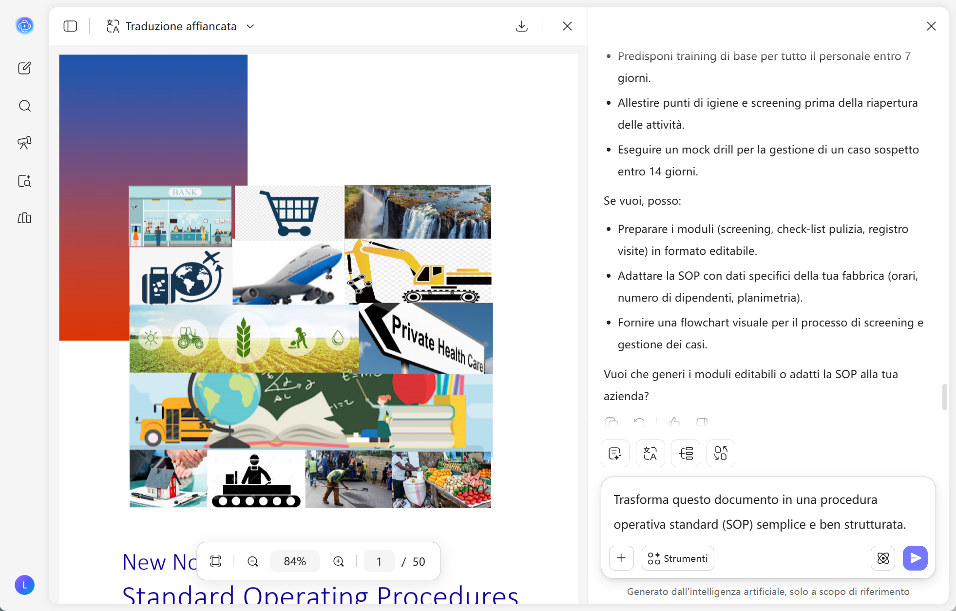 Generatore SOP UPDF AI