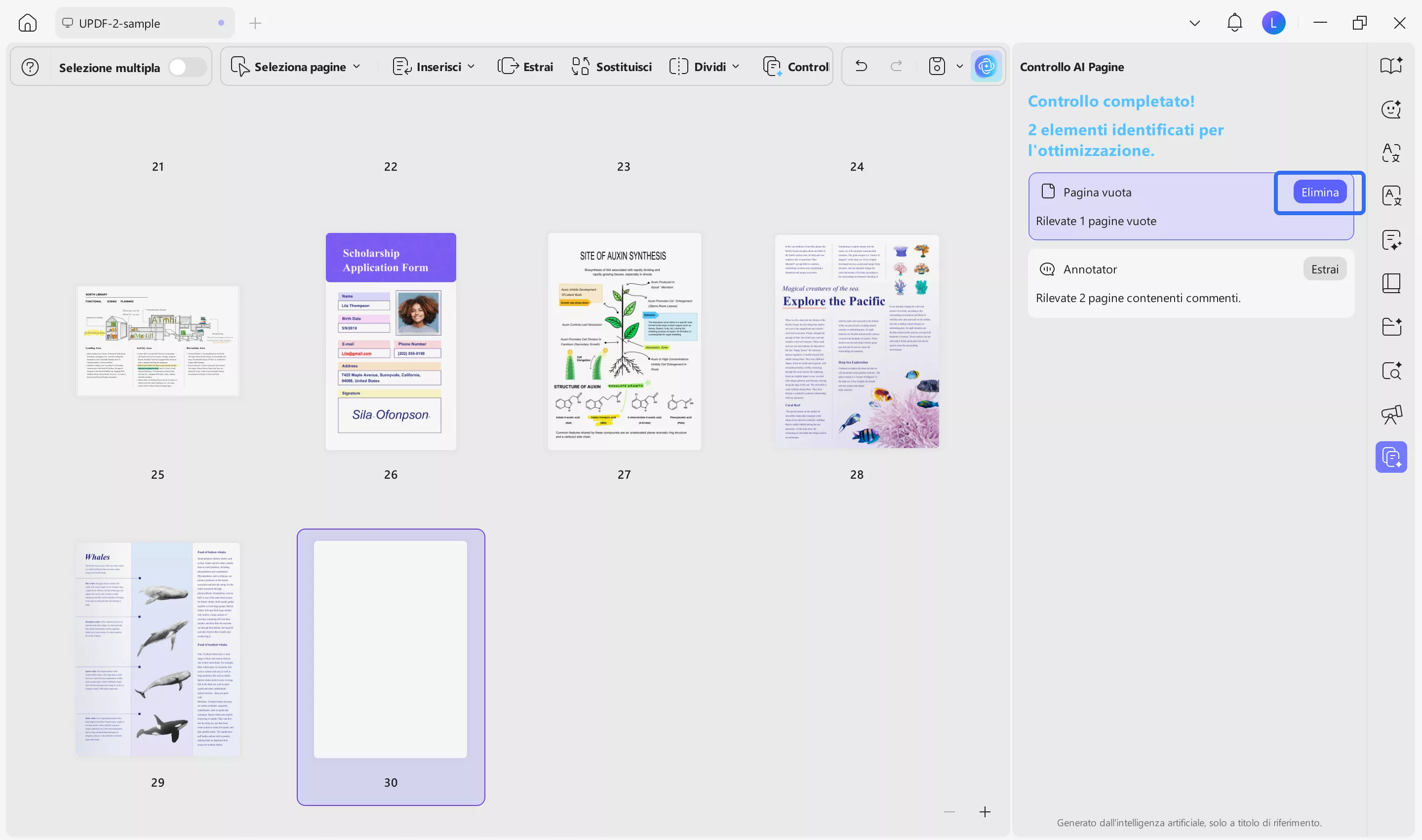 click the action button