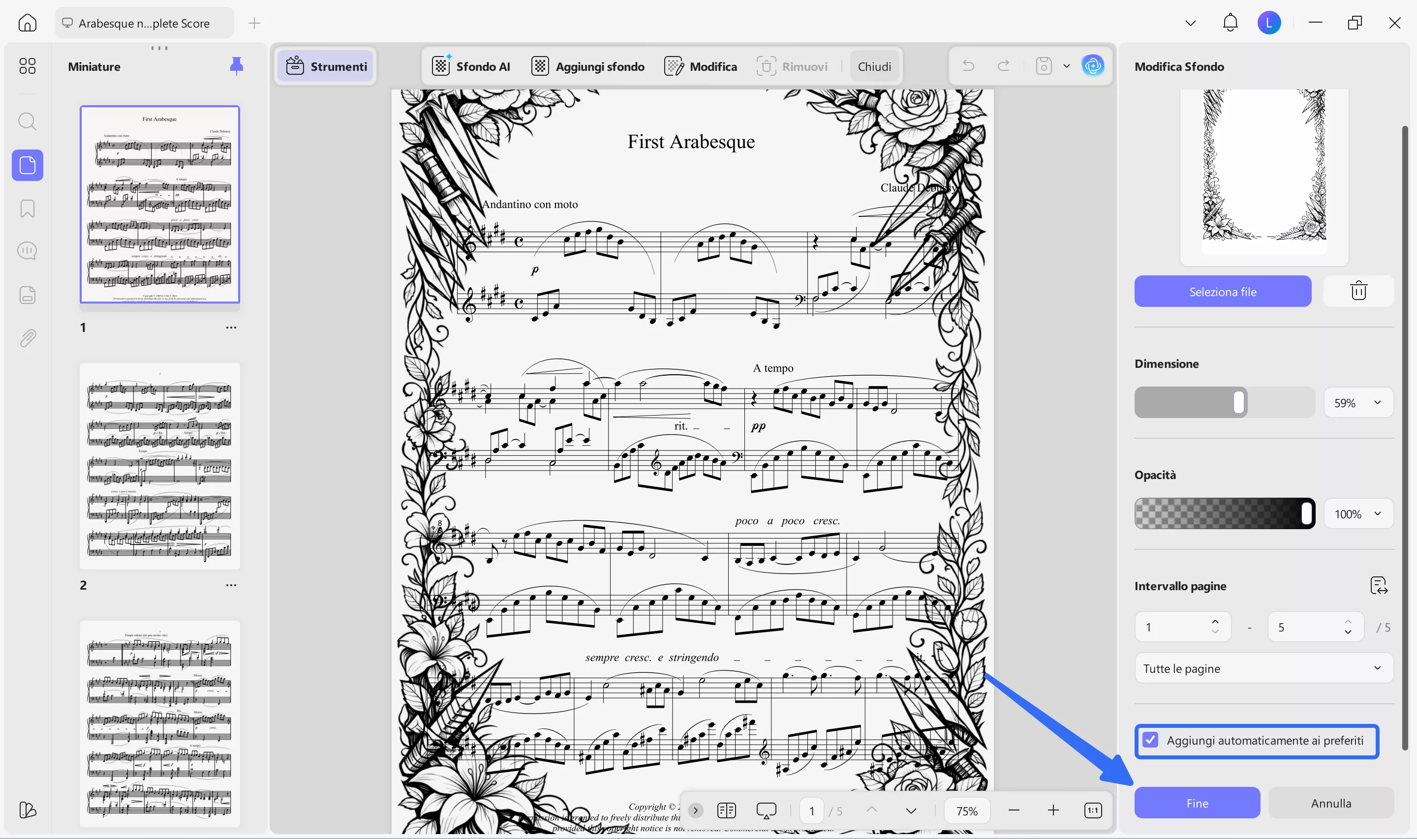 automatically add background to the starred menu