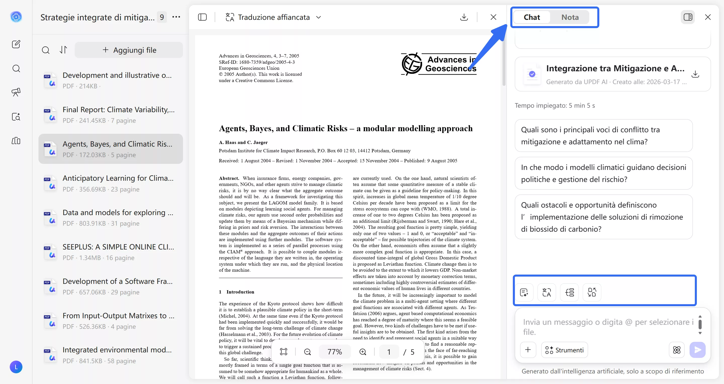 chat summarize and translate pdfs