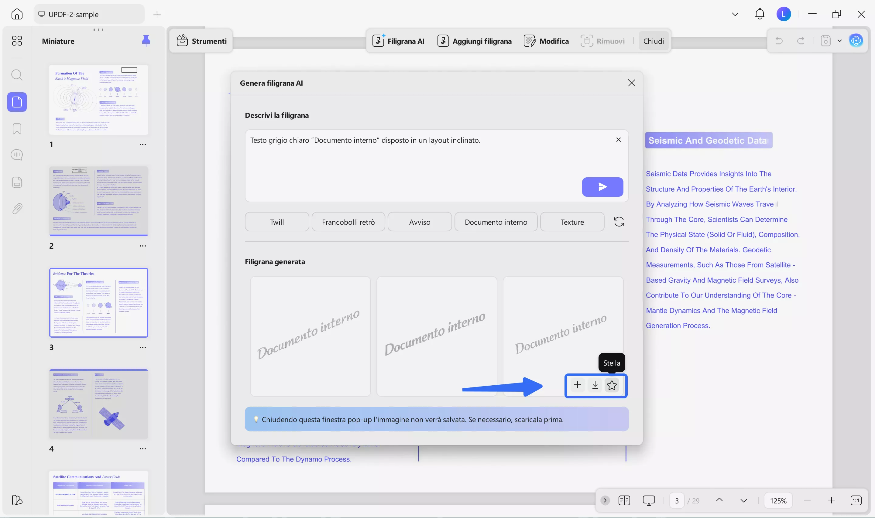 add, download, or star watermarks