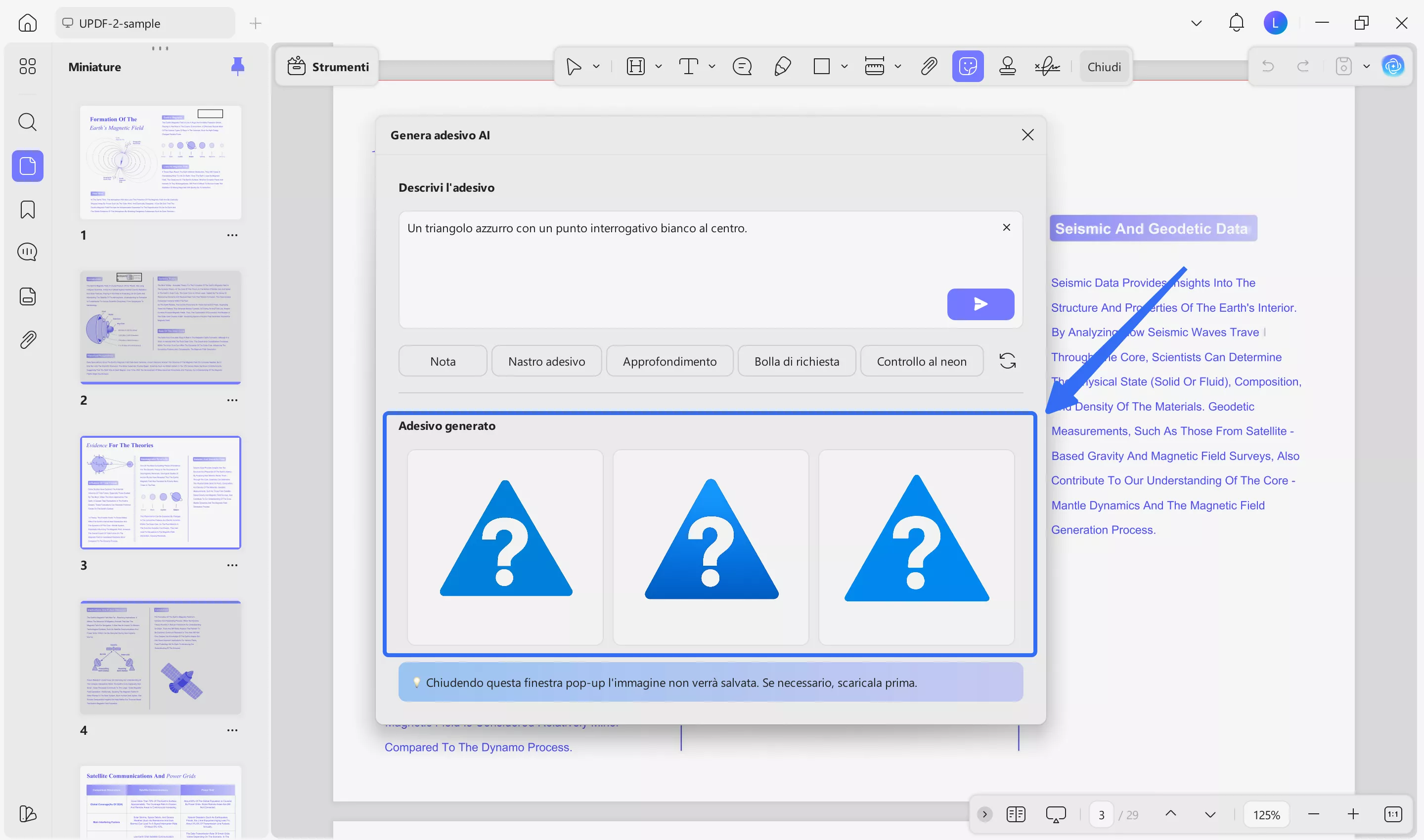 stickers generated from preset prompts