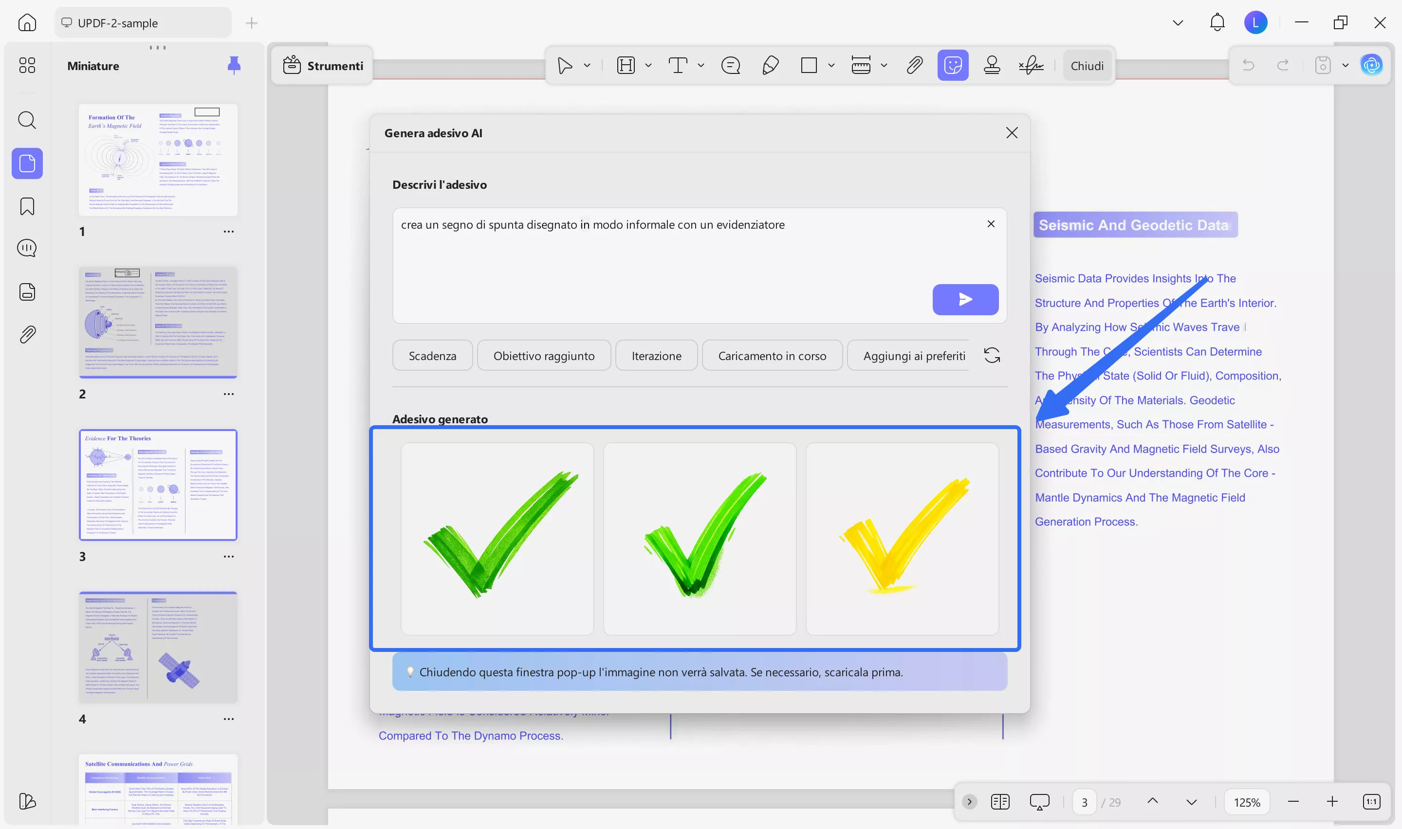 stickers generated by updf ai