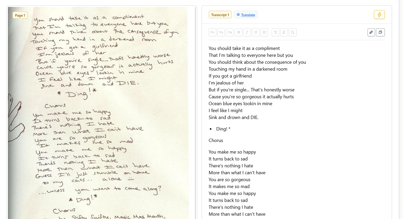 handwritingocr needing manual structuring