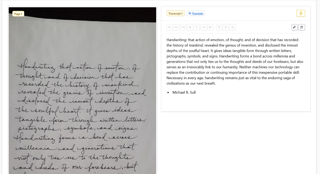 handwritingocr cursive handwriting extract