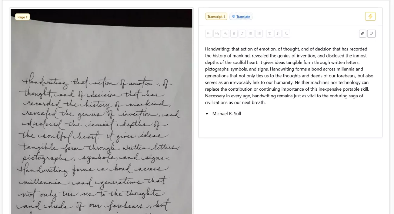 handwritingocr cursive handwriting extract