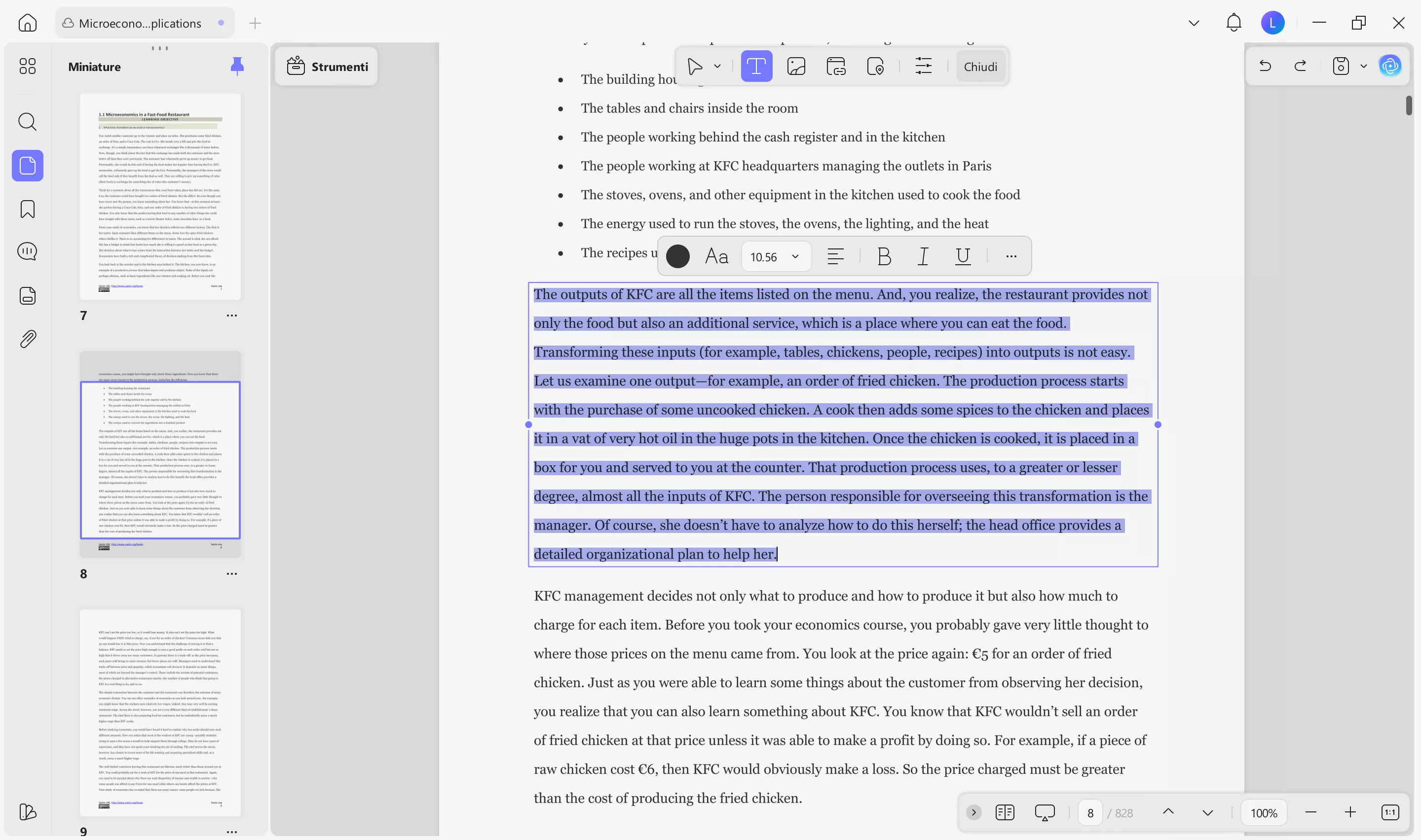 updf change text color and size