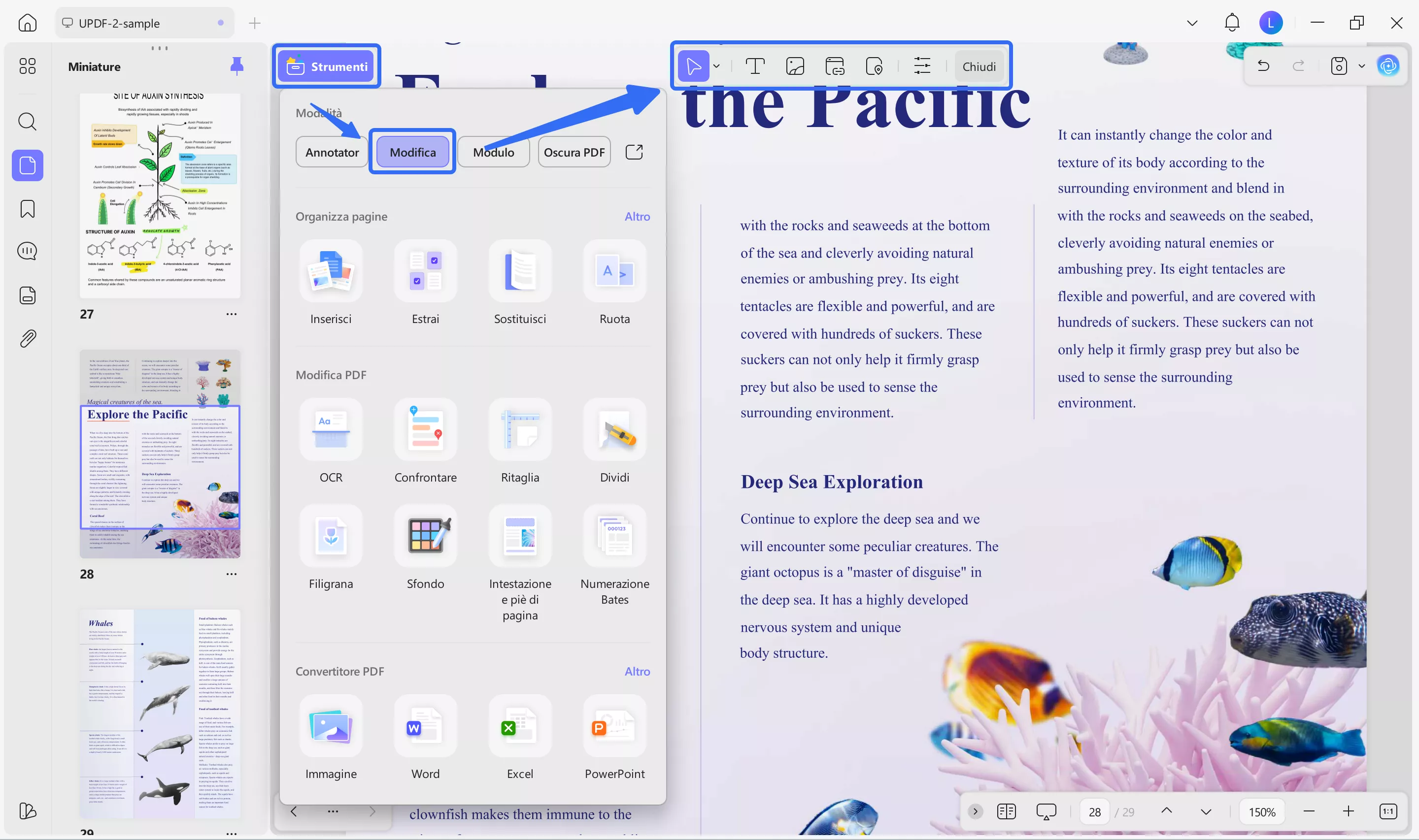 updf in edit mode to edit image text and link