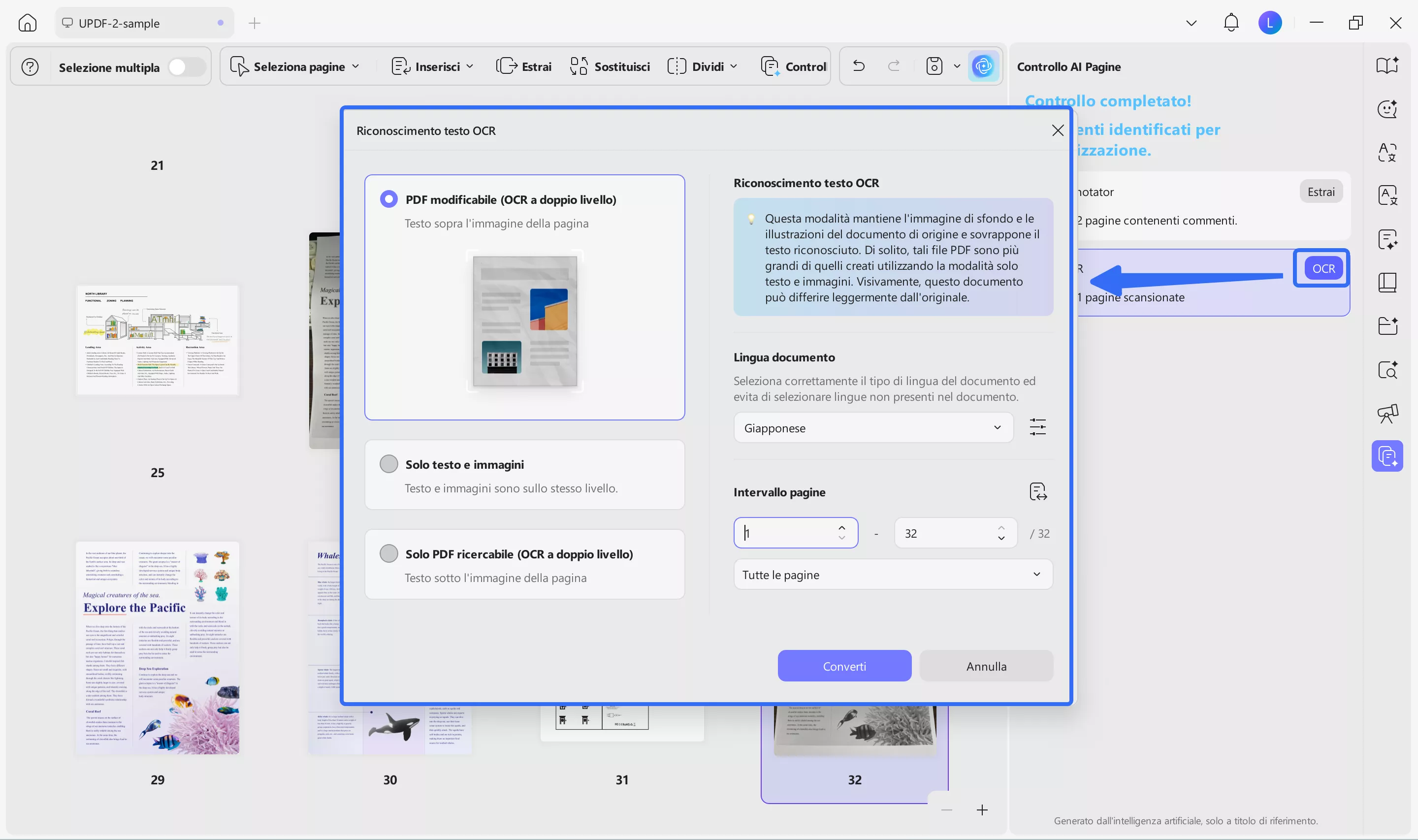 detect and ocr pages
