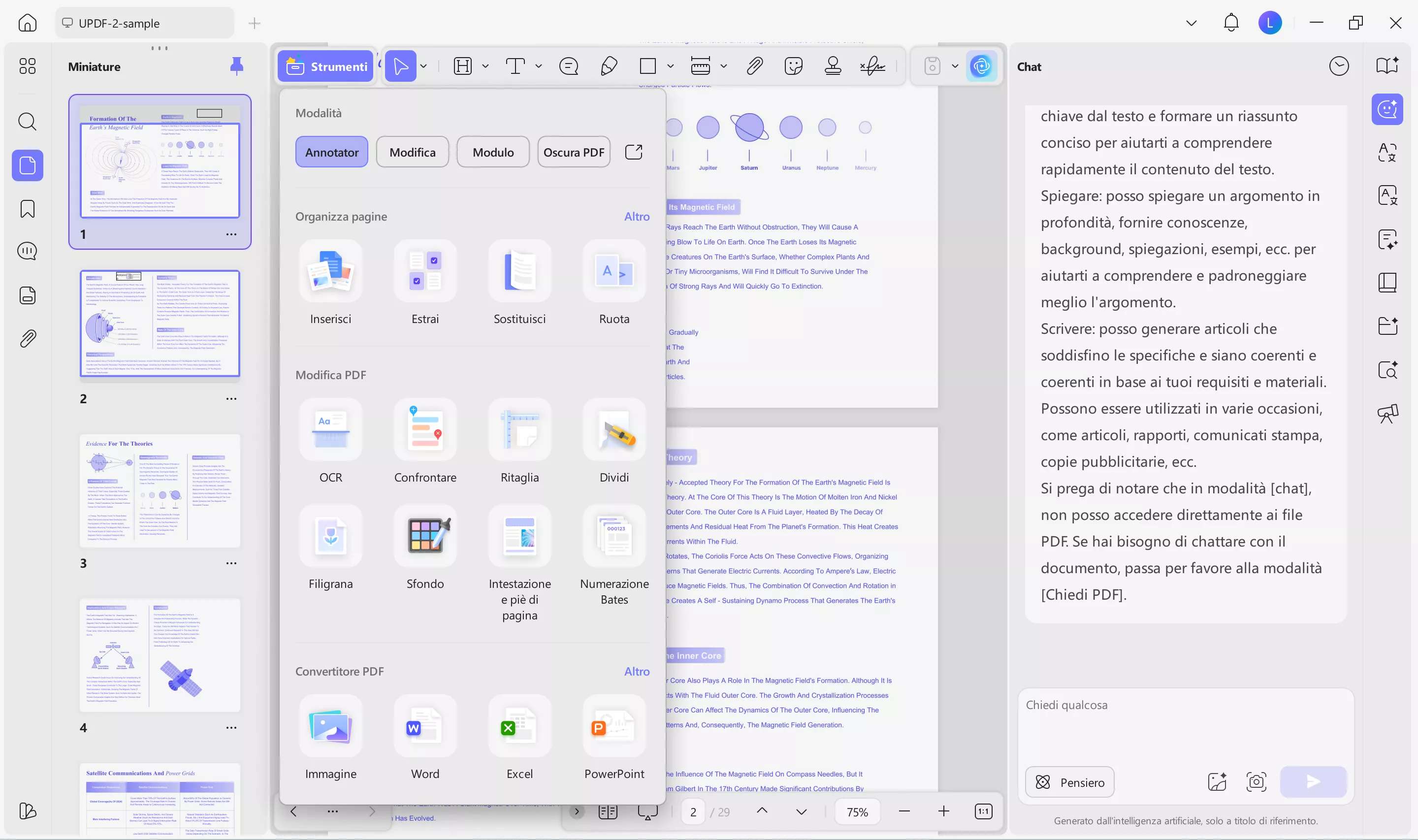 UPDF PDF management tools
