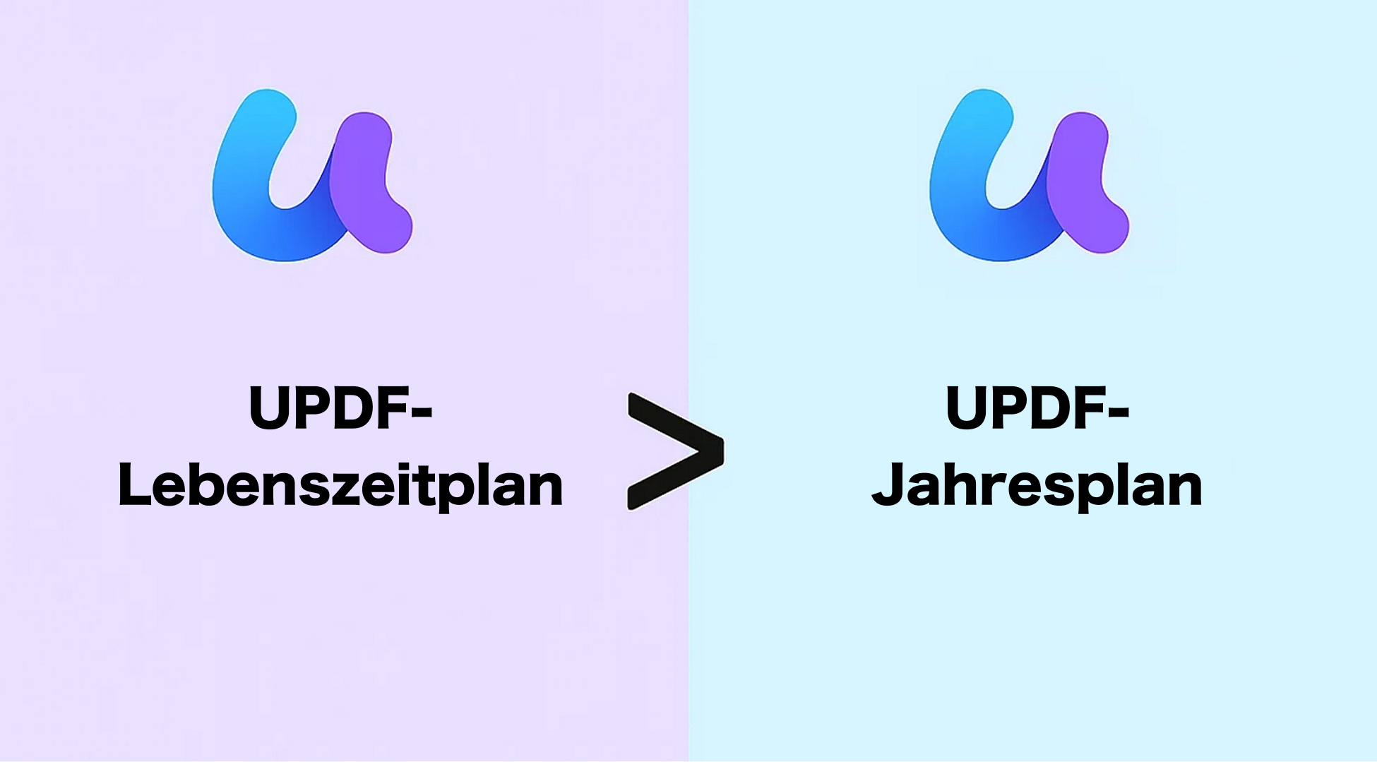 Vergleich zwischen UPDF-Lebenszeitplan und UPDF-Jahresplan