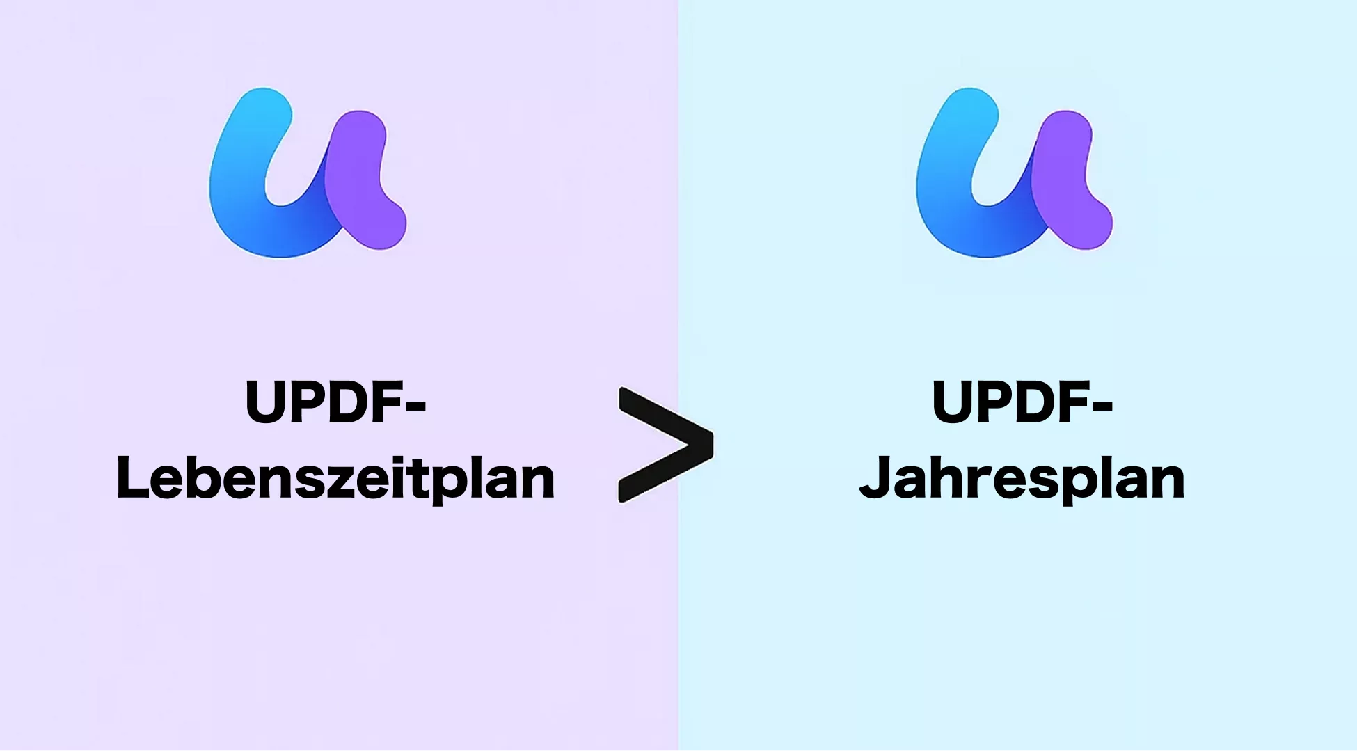 Vergleich zwischen UPDF-Lebenszeitplan und UPDF-Jahresplan