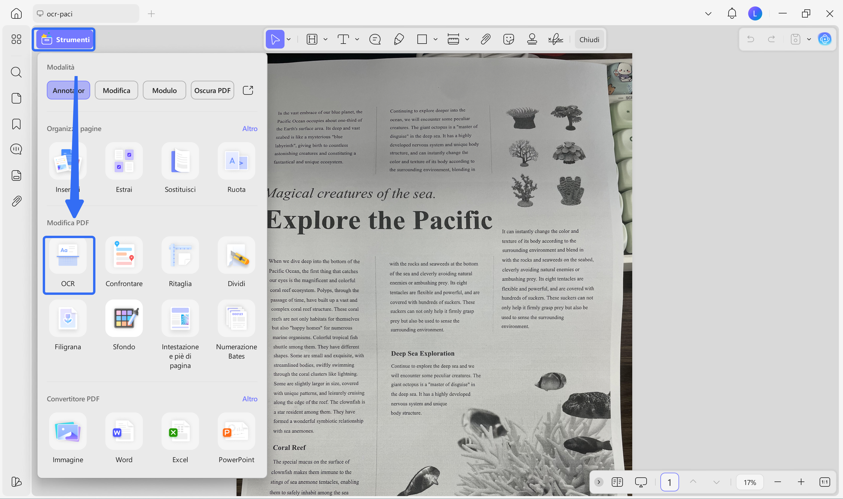 how to search in a scanned pdf ocr updf