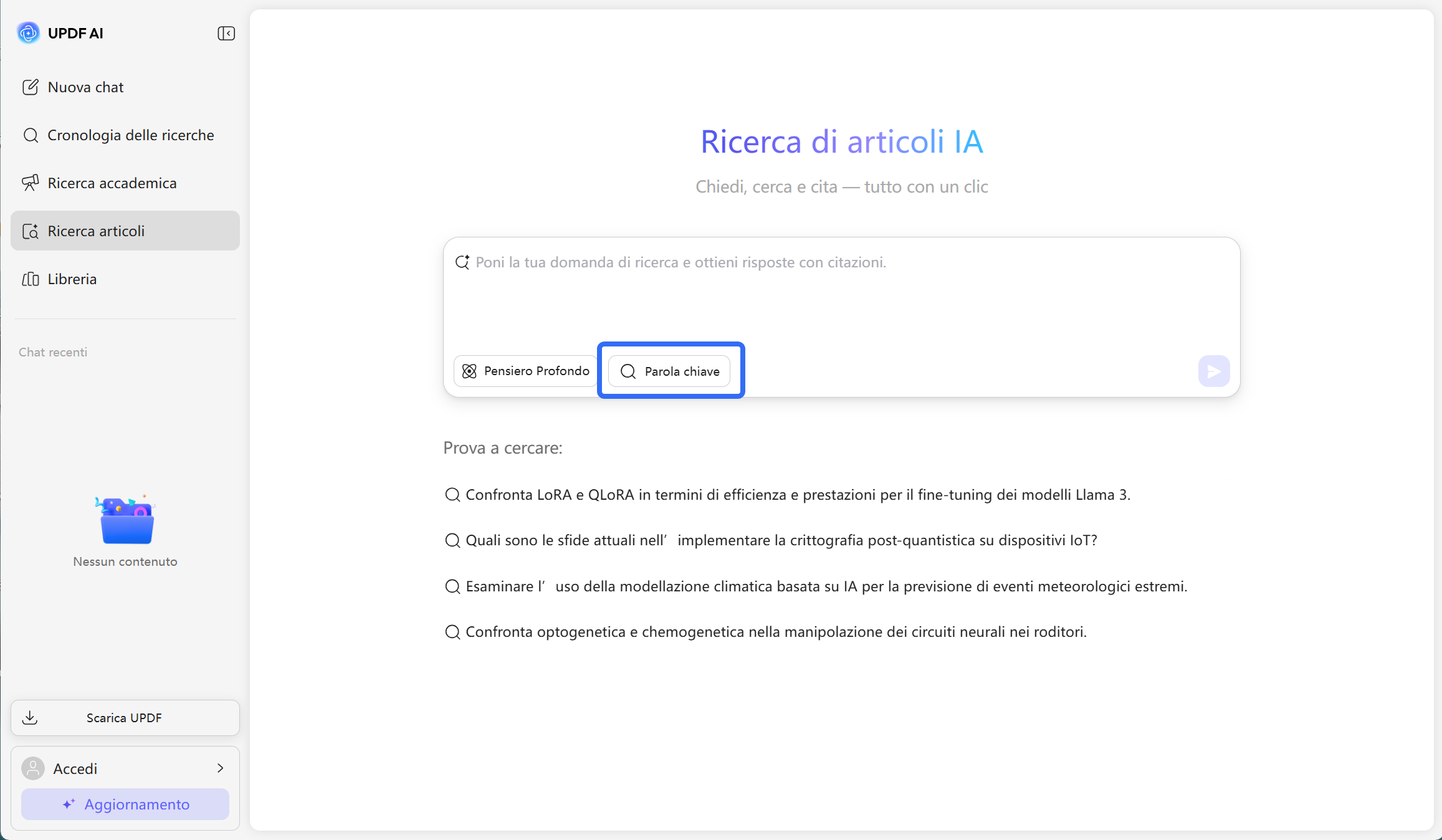 select keyword mode