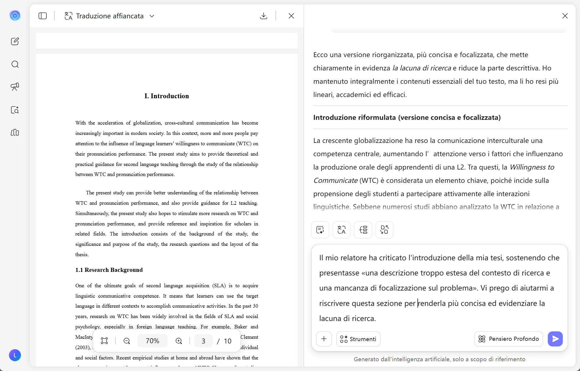 UPDF AI Parafrasi Accademica