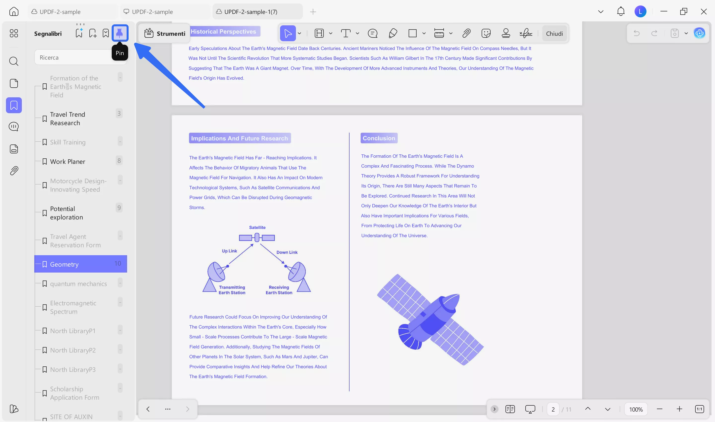 pin the bookmarks panel