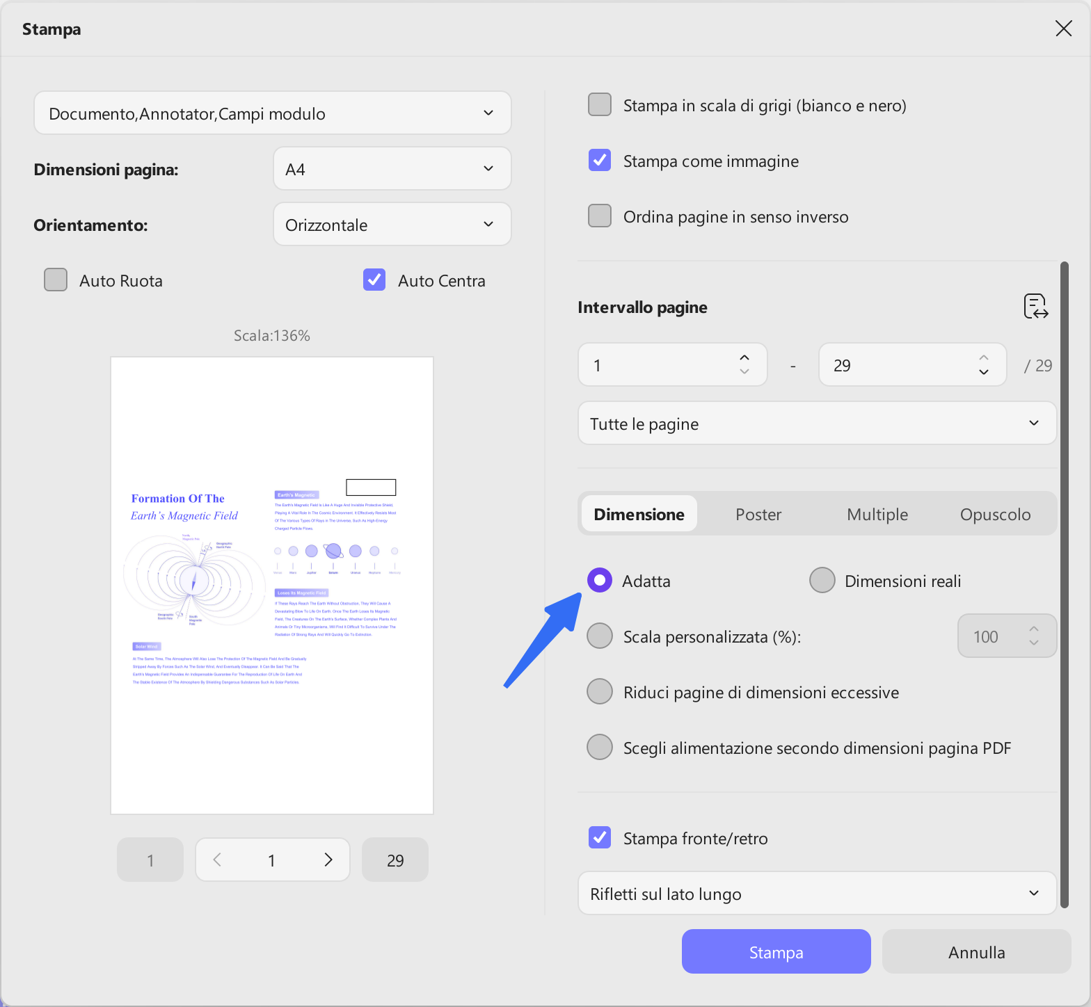 scale pdf page sizing and handling