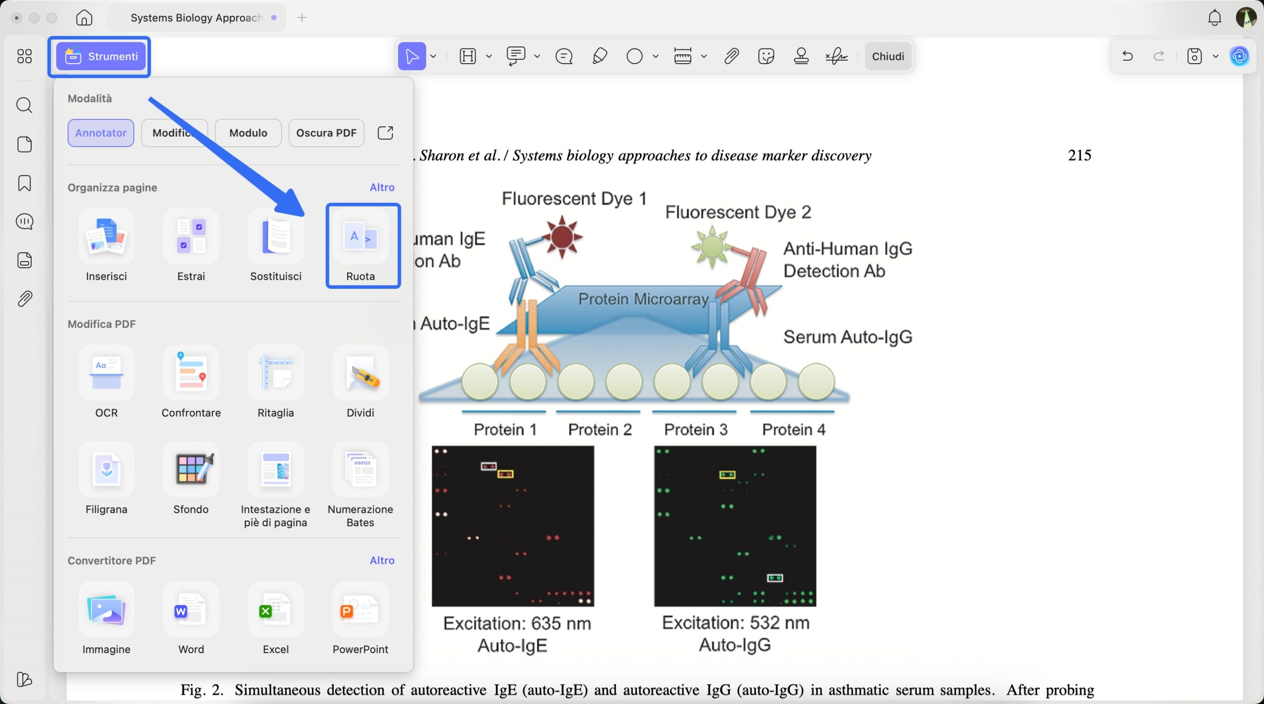 rotate pdf and save on mac