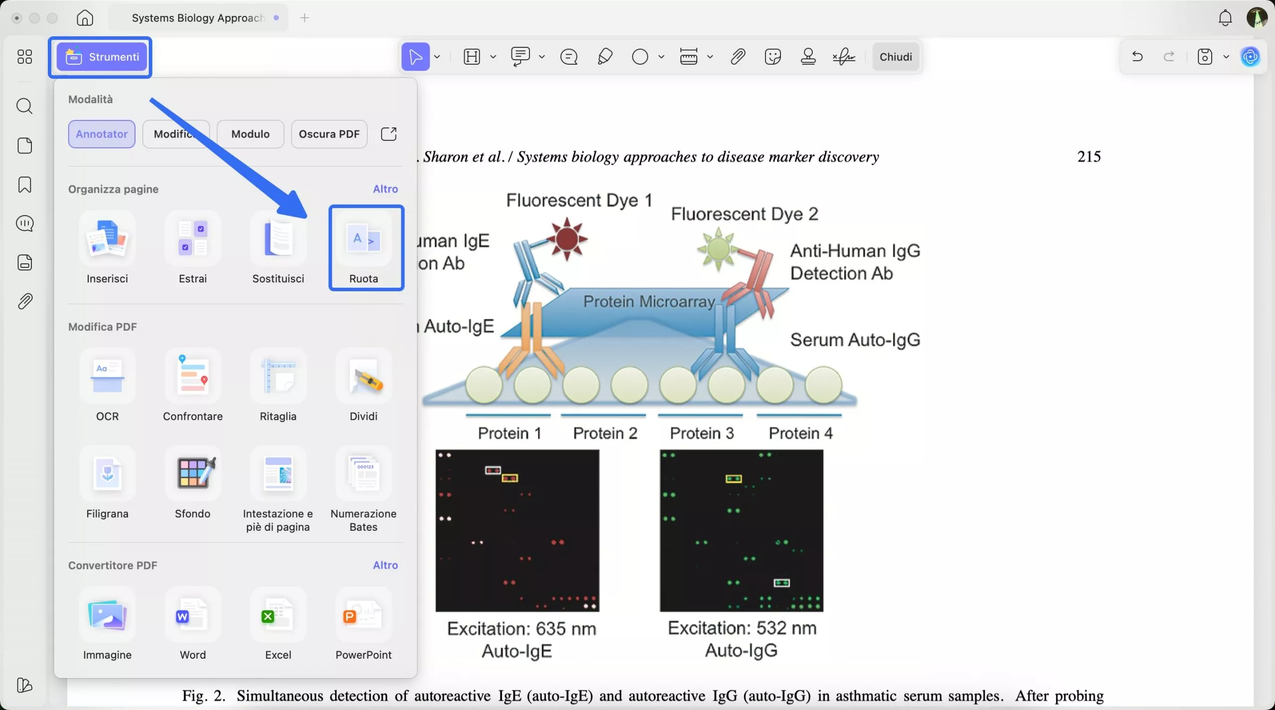 rotate pdf and save on mac