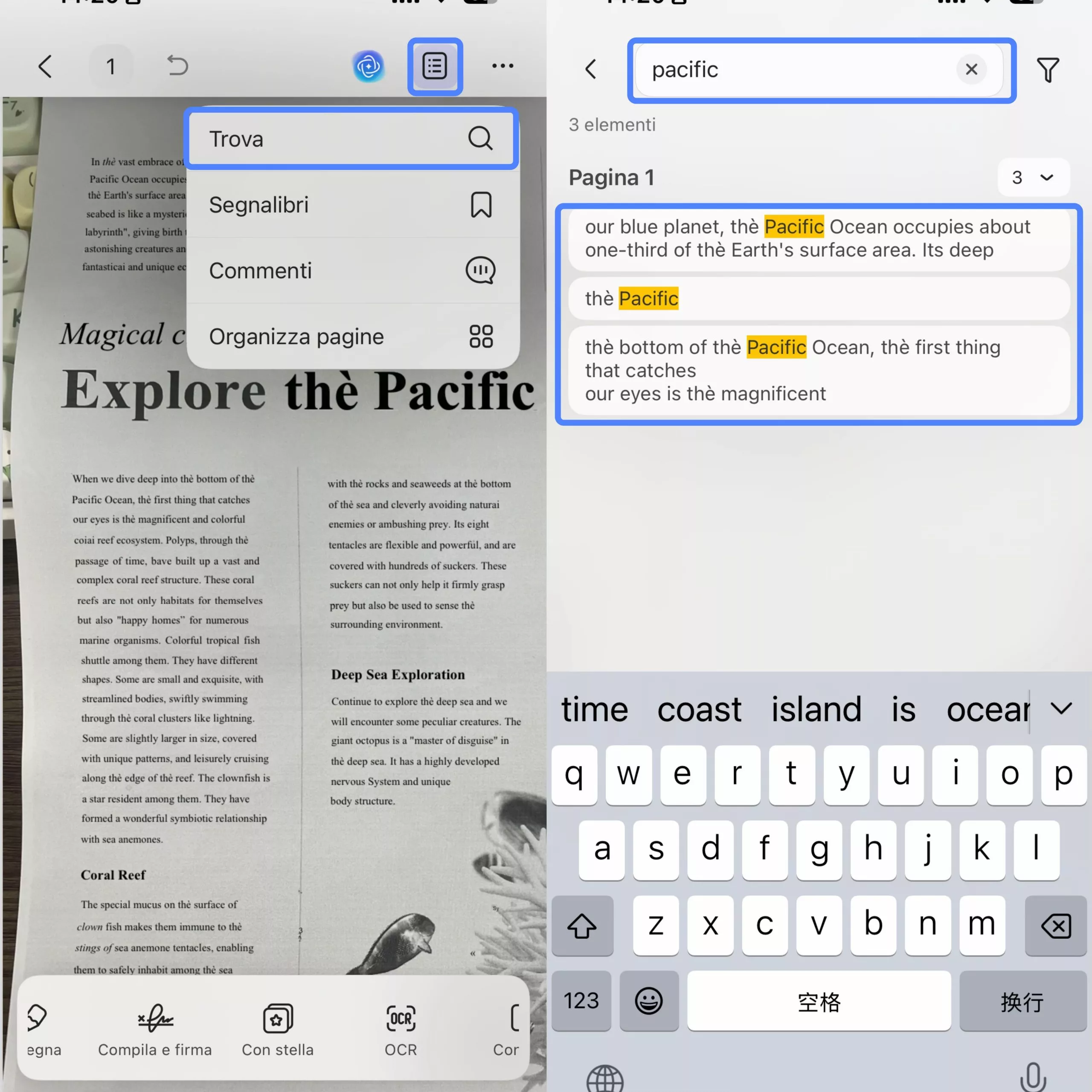 find word in scanned pdf in updf mobile