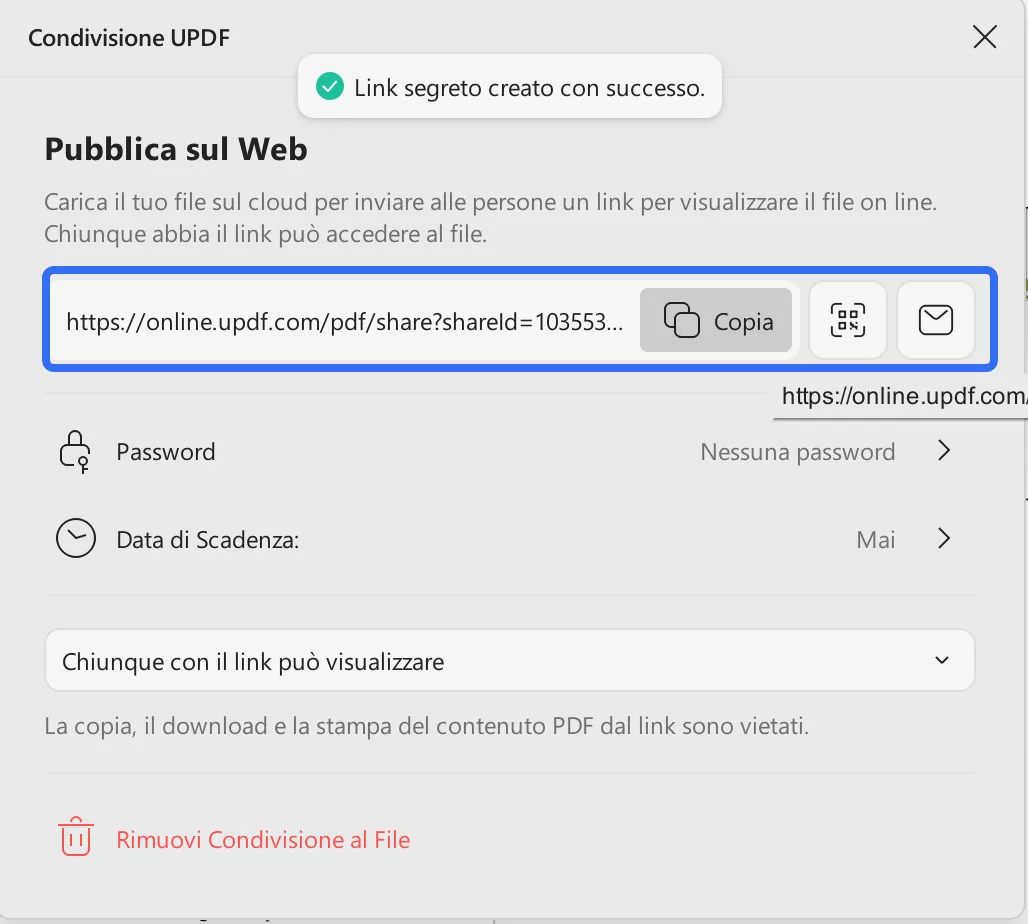 generate link for pdf updf windows