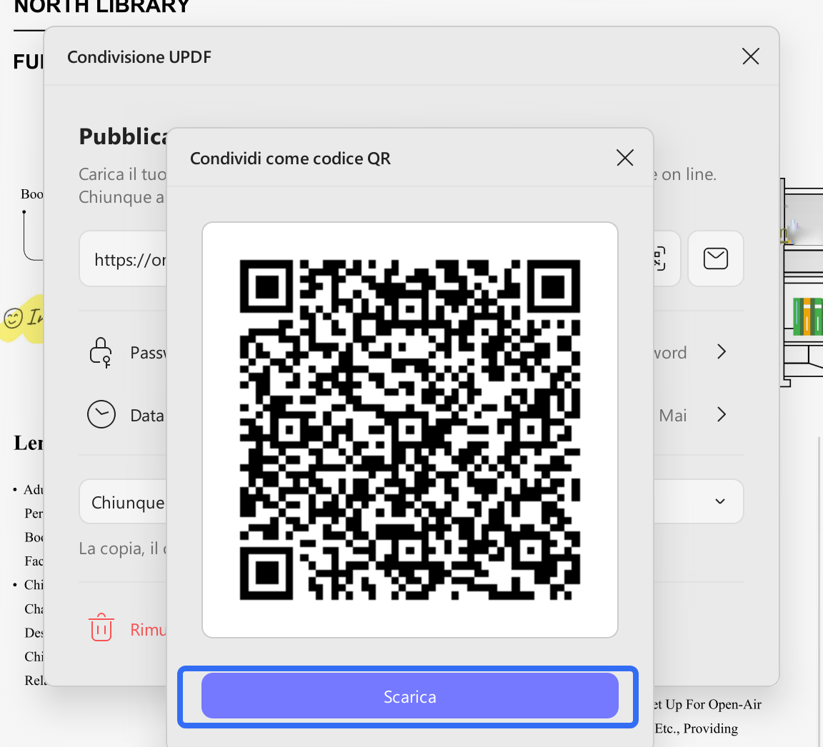 copy link or qr code updf windows