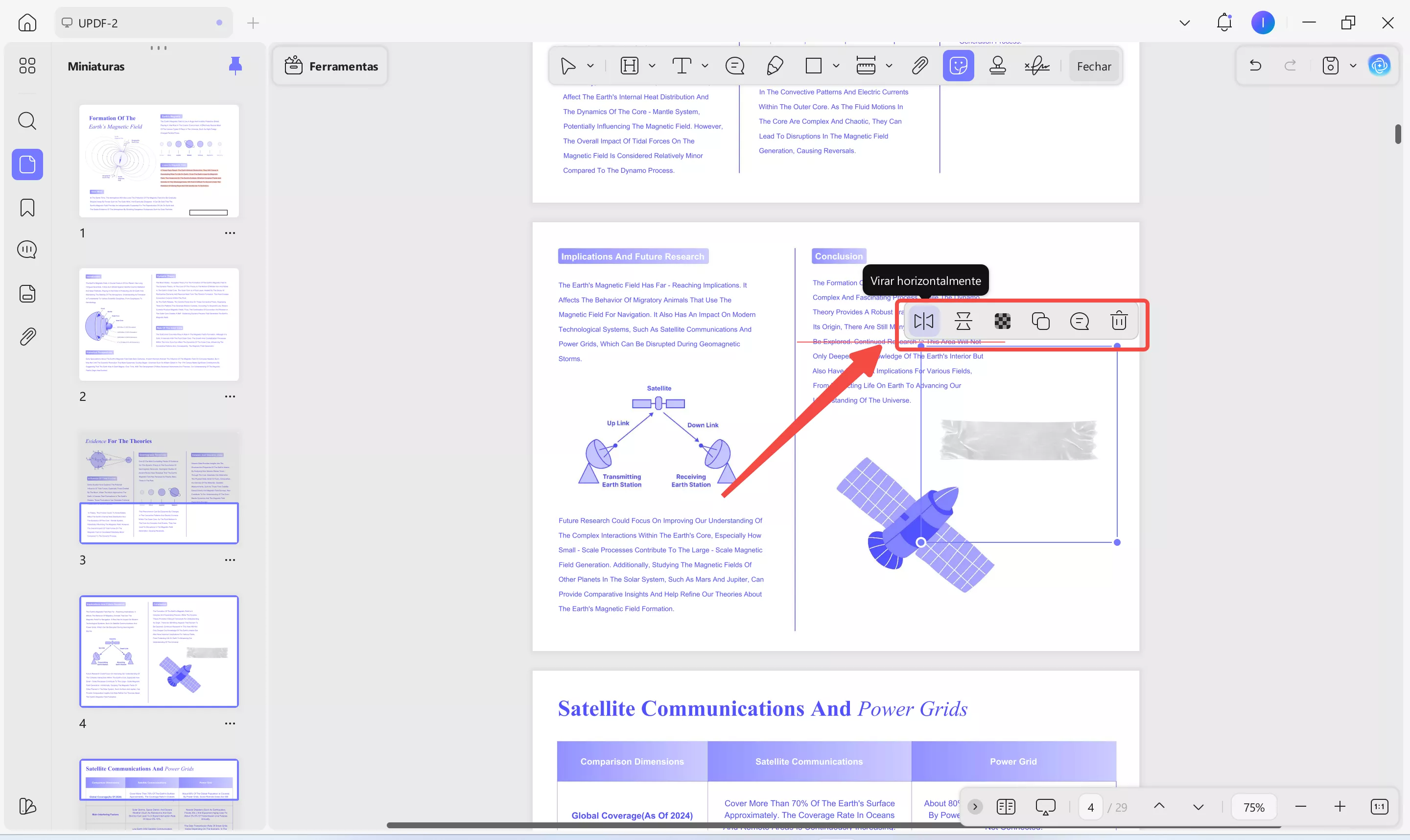 Barra de ferramentas de personalização de adesivos