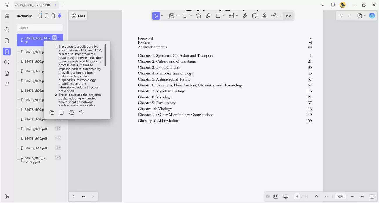 use updf ai bookmark long apic book