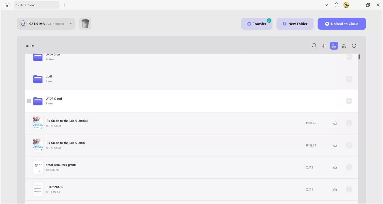 updf cloud sync file multiple devices