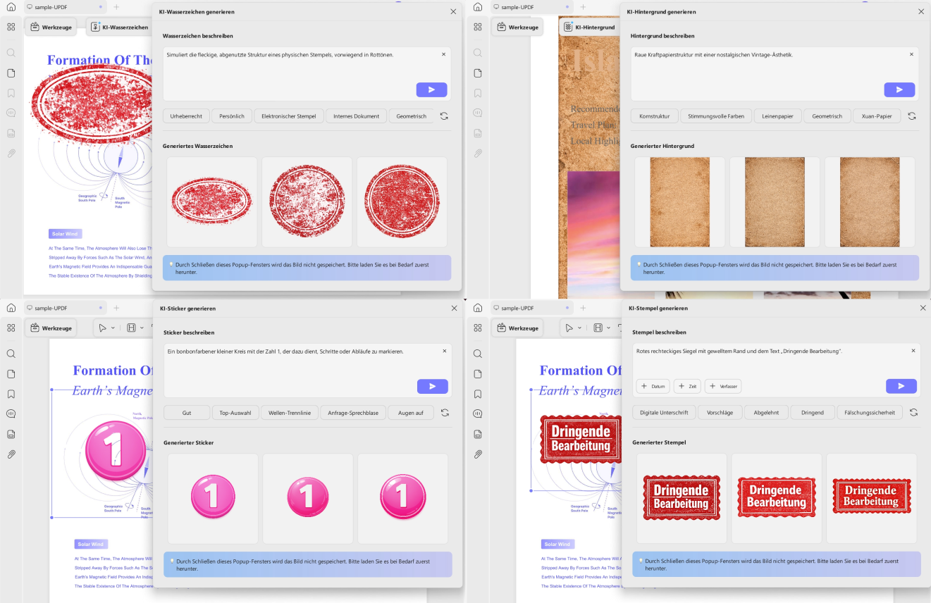 win ai generate sticker stamp watermark and background updf
