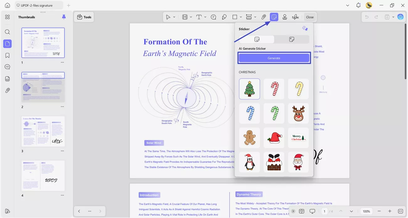 ai generate sticker updf