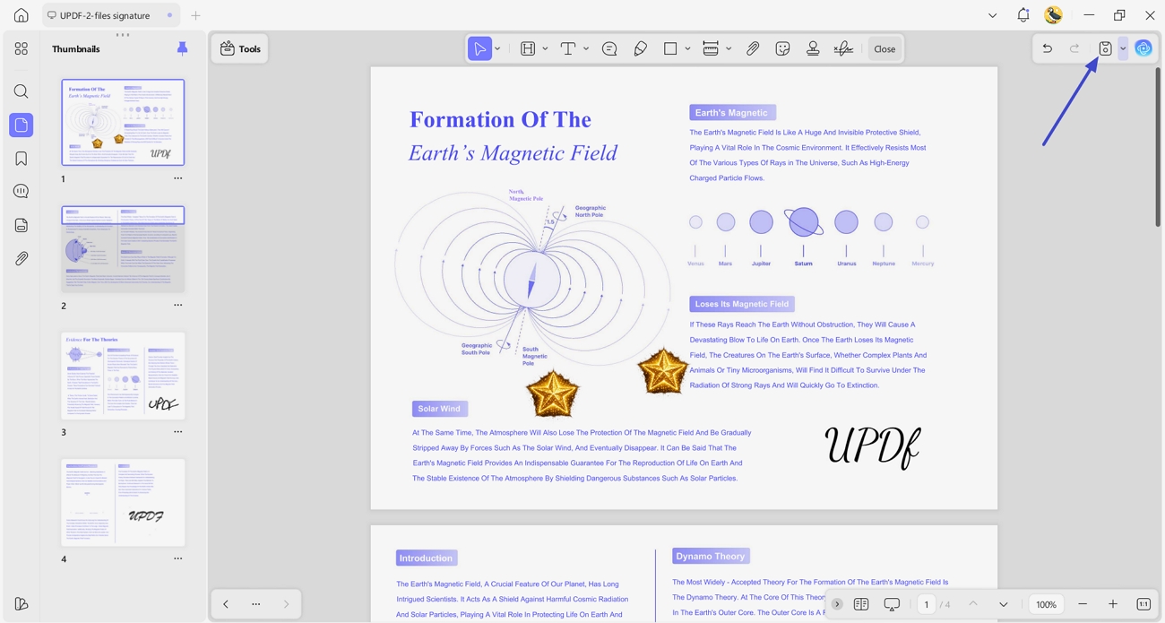 save edited pdf file with generated sticker